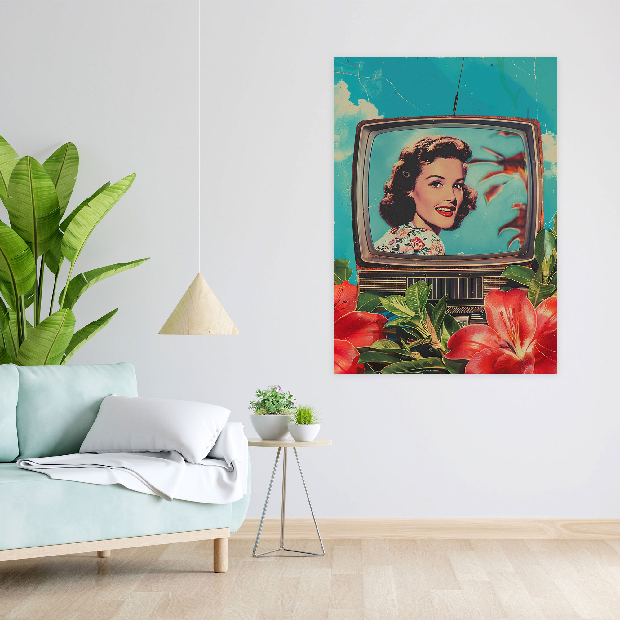 Retro Ads Popart Style Wall Decoration - Popart, Canvas, Nostalgic, Charming