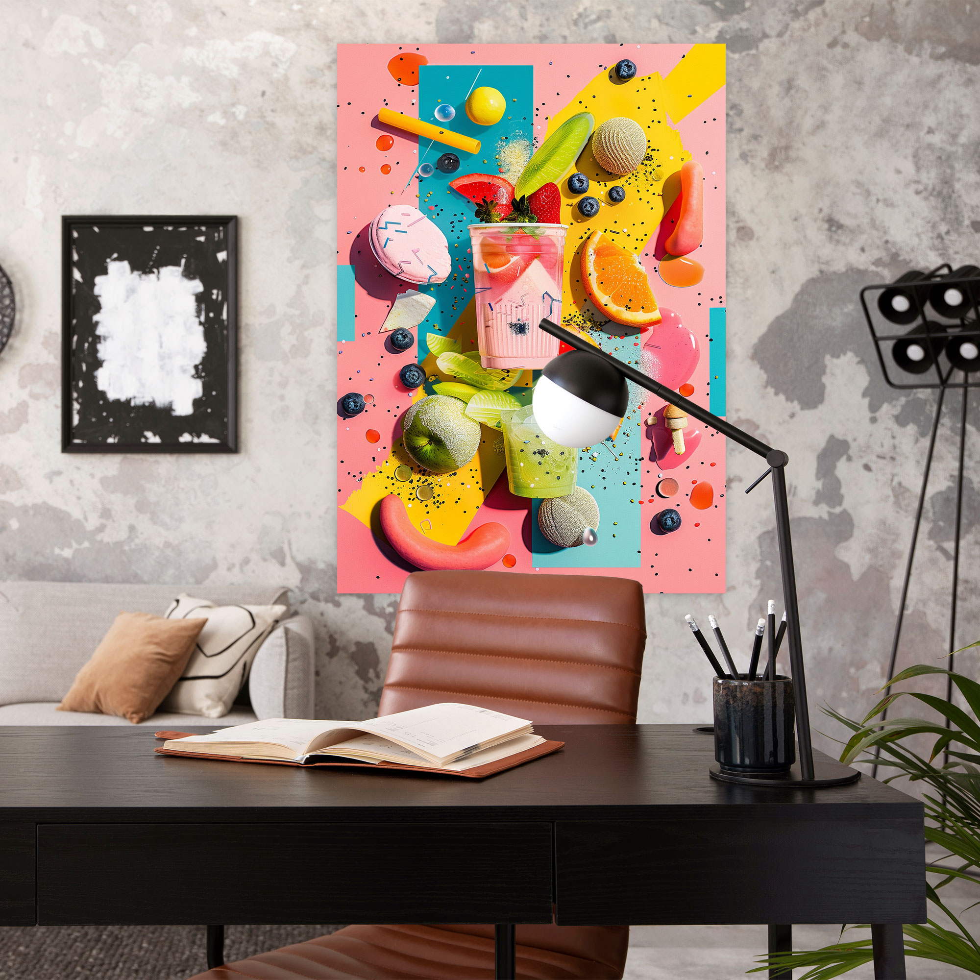 Popart Style Canvas Wall Art - Popart, Playful Design, Collage, Canvas Wall Art