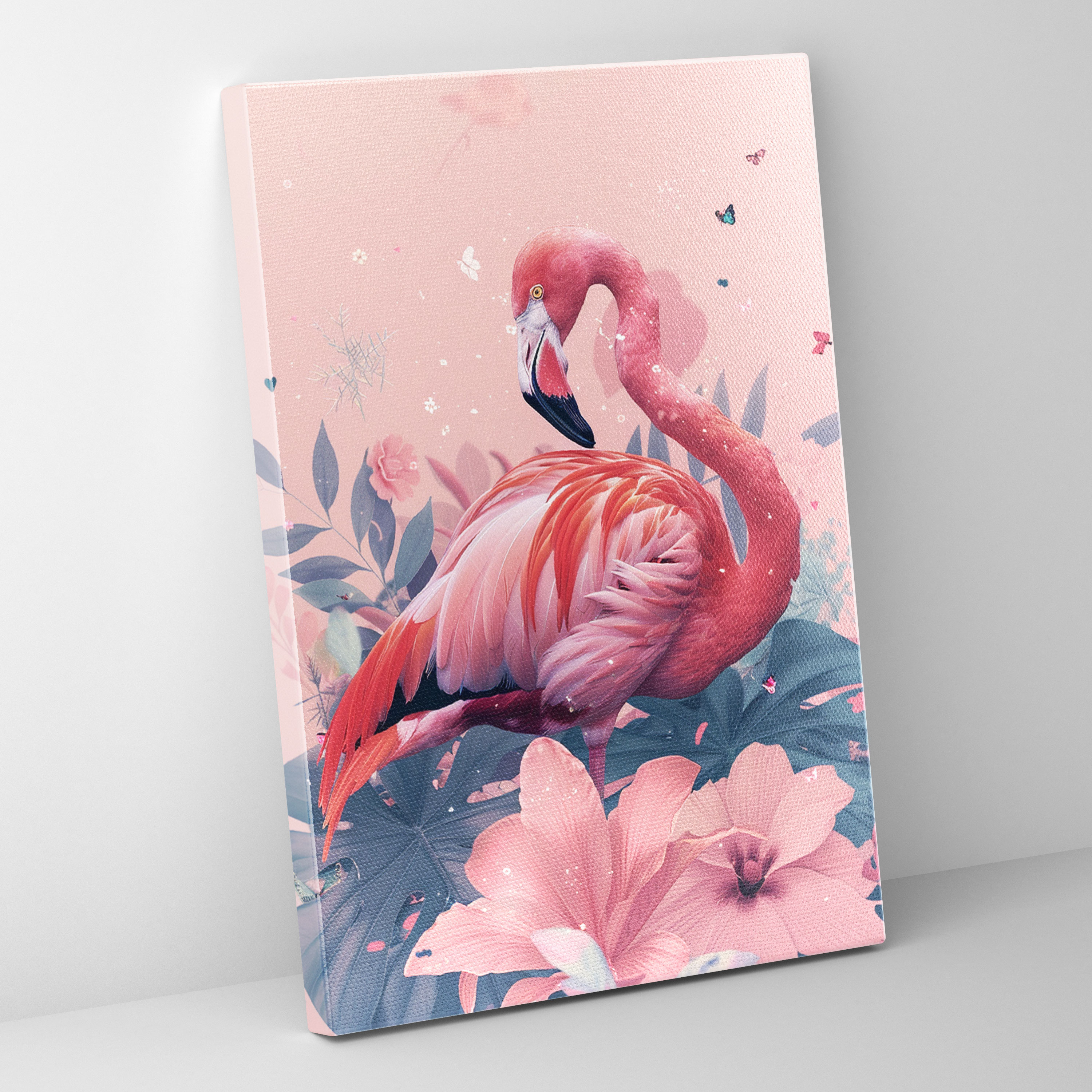 Popart Style Canvas Wall Art - Popart, Animal Illustrations, Home Decoration, Pastel Colors