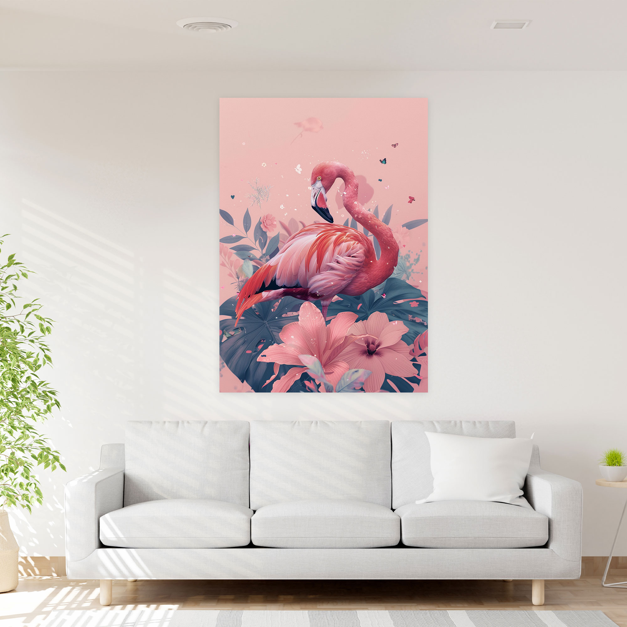 Popart Style Canvas Wall Art - Popart, Animal Illustrations, Home Decoration, Pastel Colors
