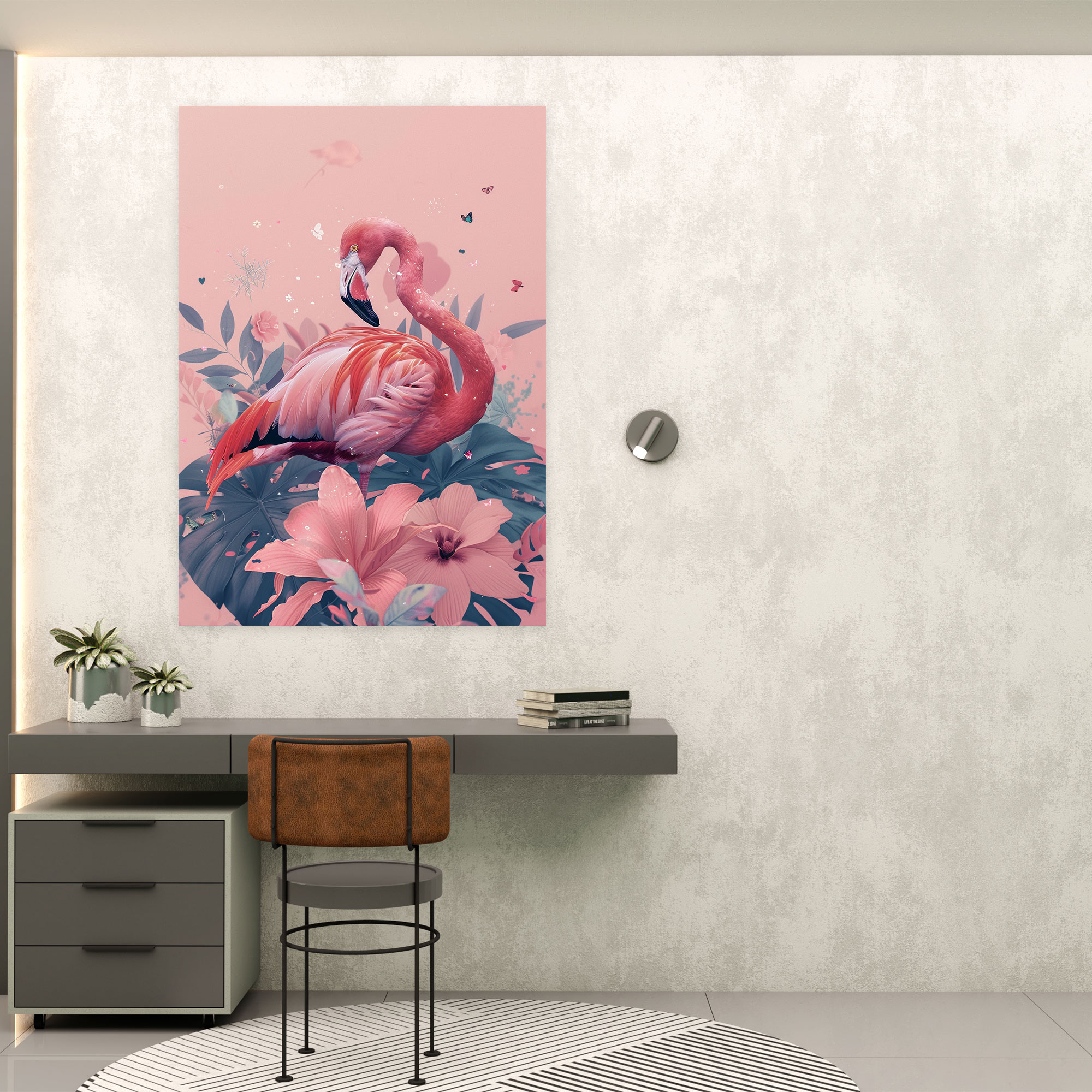 Popart Style Canvas Wall Art - Popart, Animal Illustrations, Home Decoration, Pastel Colors