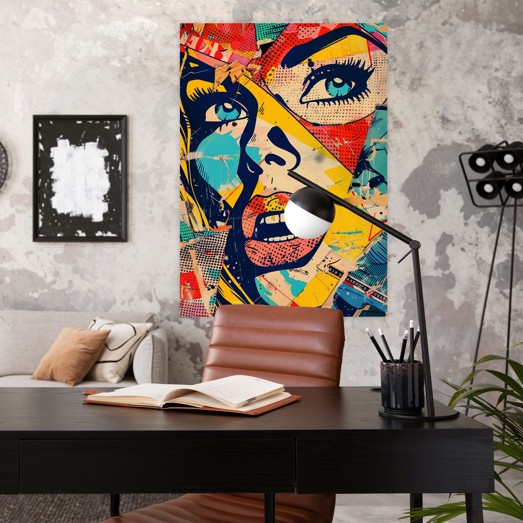 Popart Style Wall Decoration - Popart, Canvas Wall Art, Canvas, Comic Book Panels