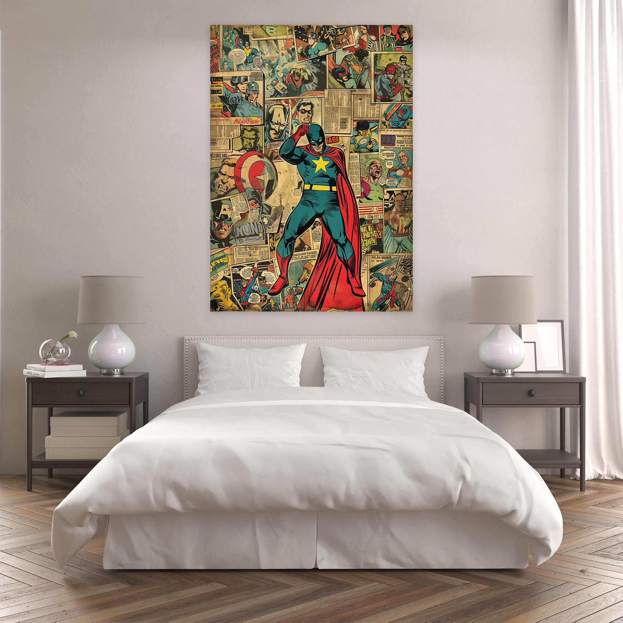 Popart Style Wall Art - Popart, Canvas, Wall Art, Comic Book Covers