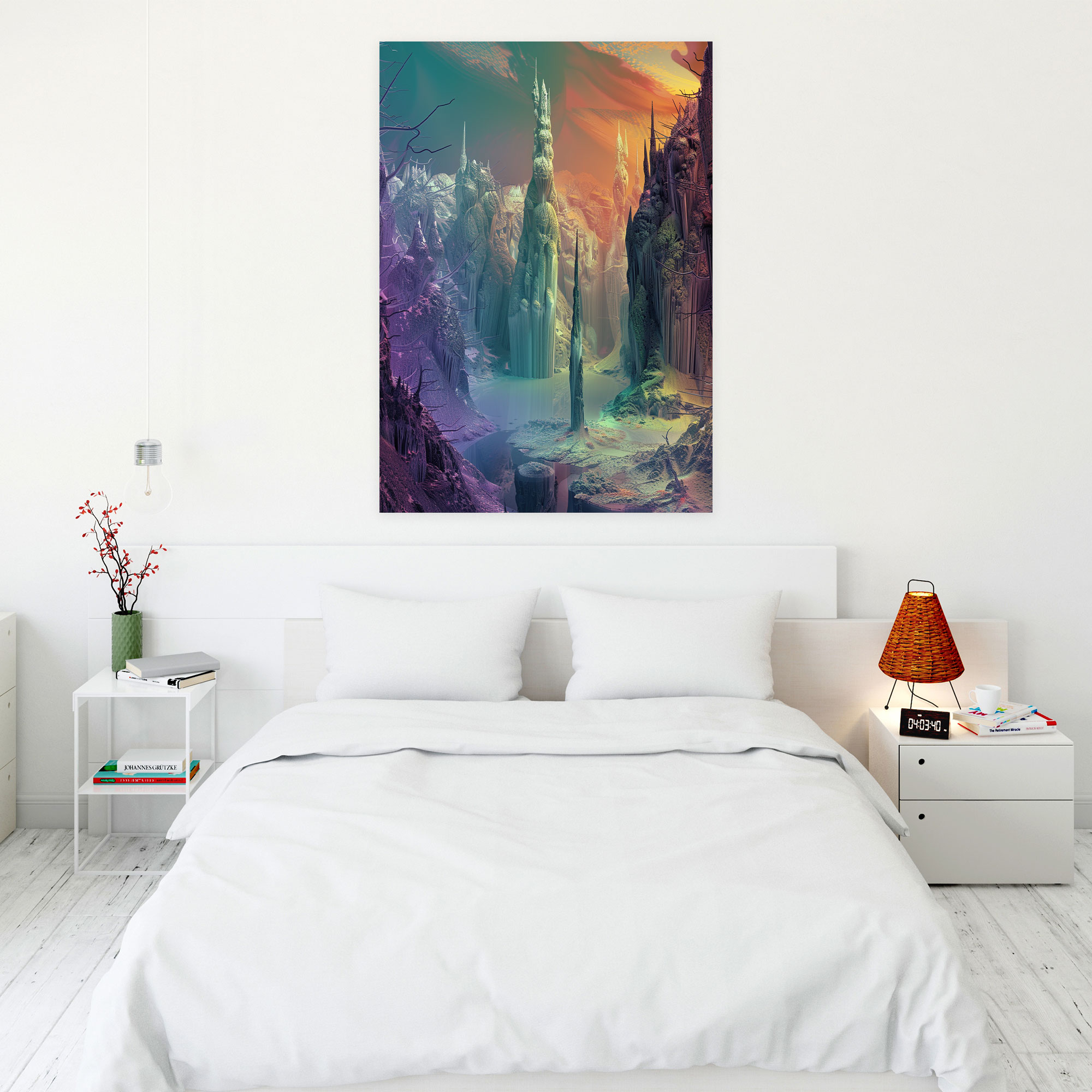 Popart Style Fantasy Landscape Wall Decoration: Surreal Canvas Print - Popart, Canvas Print, Popart Style, Fantasy Landscape