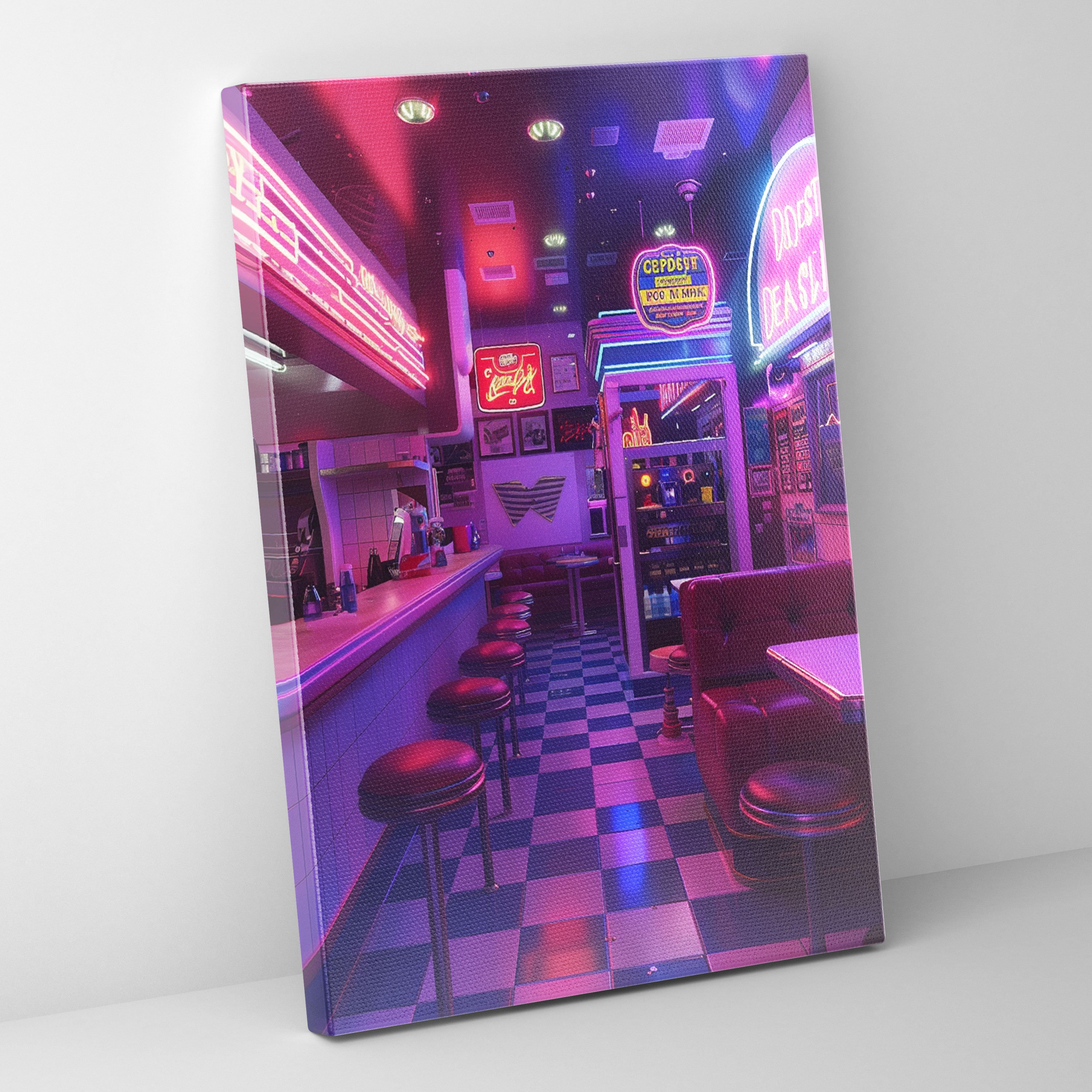 Popart Style Canvas Print - Popart, Retro Diner, Wall Decoration, Home Decoration