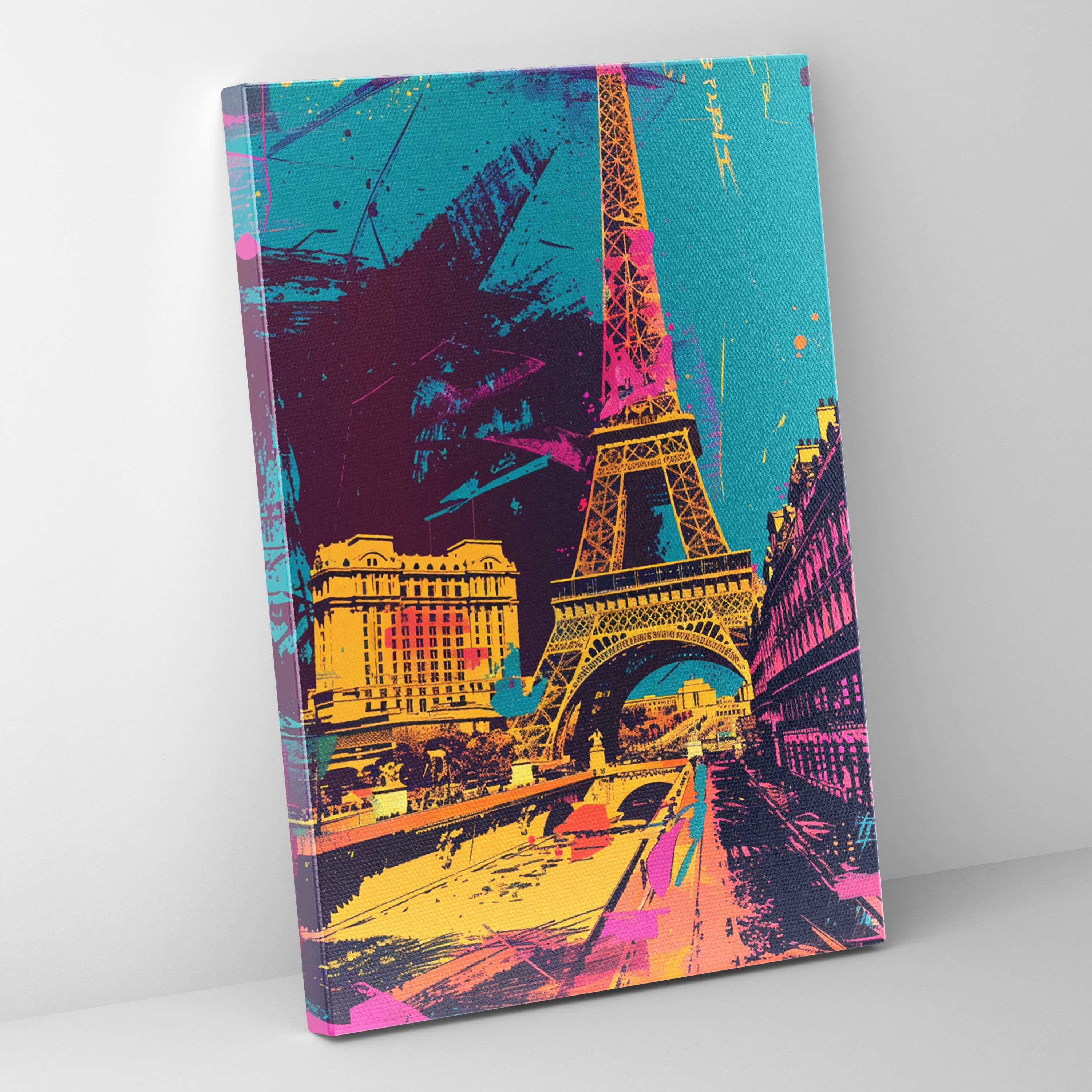 Popart Style Wall Art - Popart, Famous Landmarks, Wall Decoration, Vibrant Interpretation