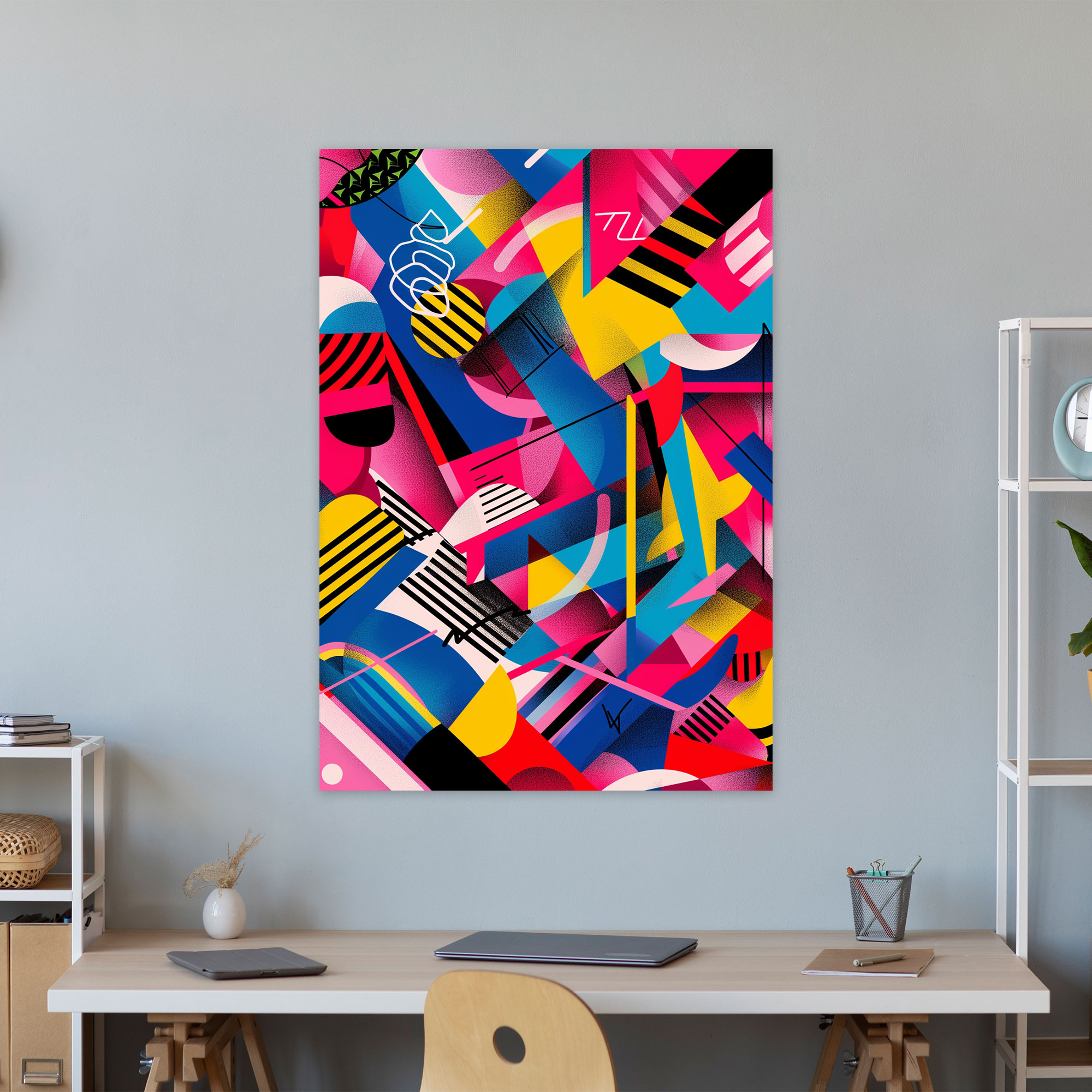 Popart Style Typography Canvas Print - Popart, Vibrant Colors, Canvas Print, Typography