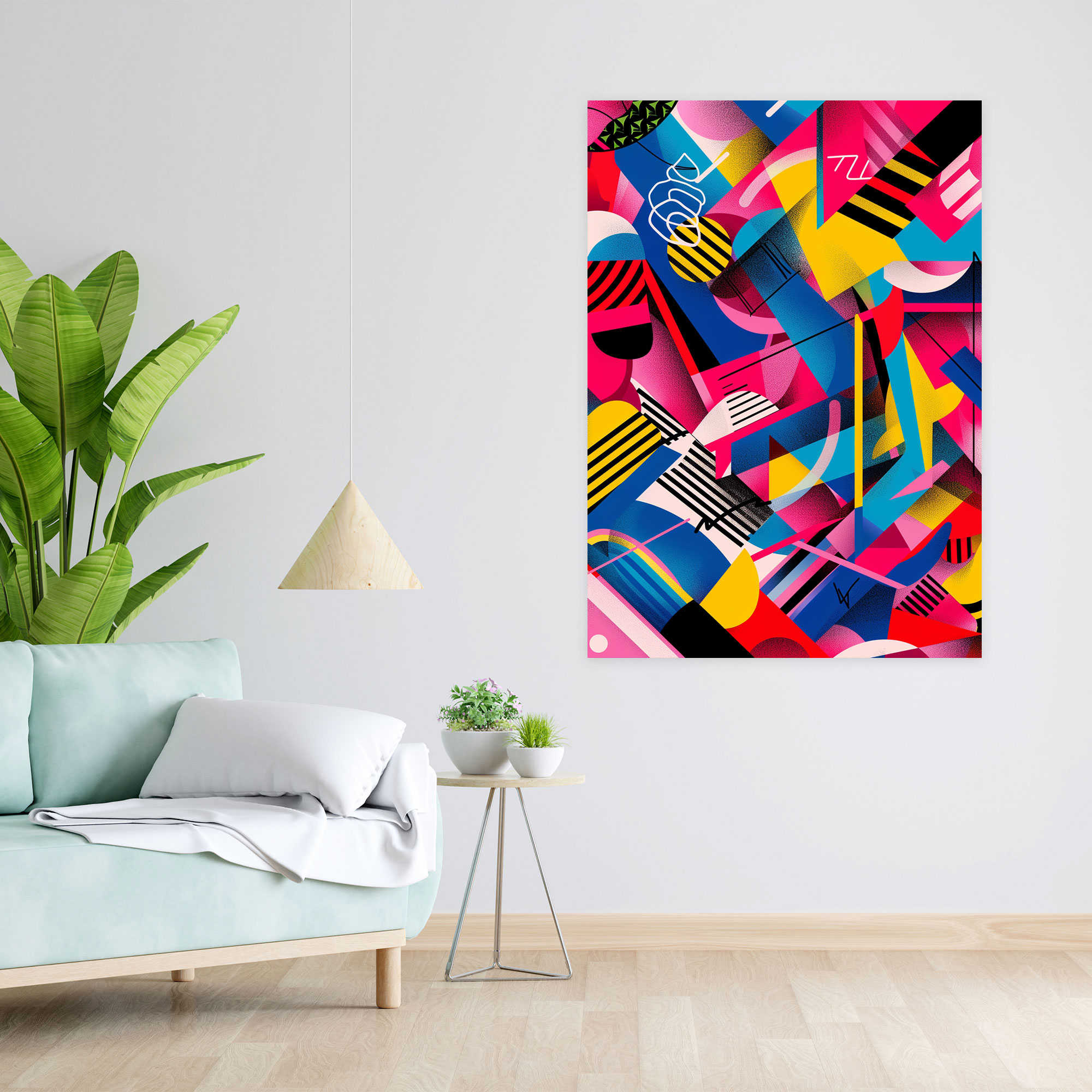 Popart Style Typography Canvas Print - Popart, Vibrant Colors, Canvas Print, Typography