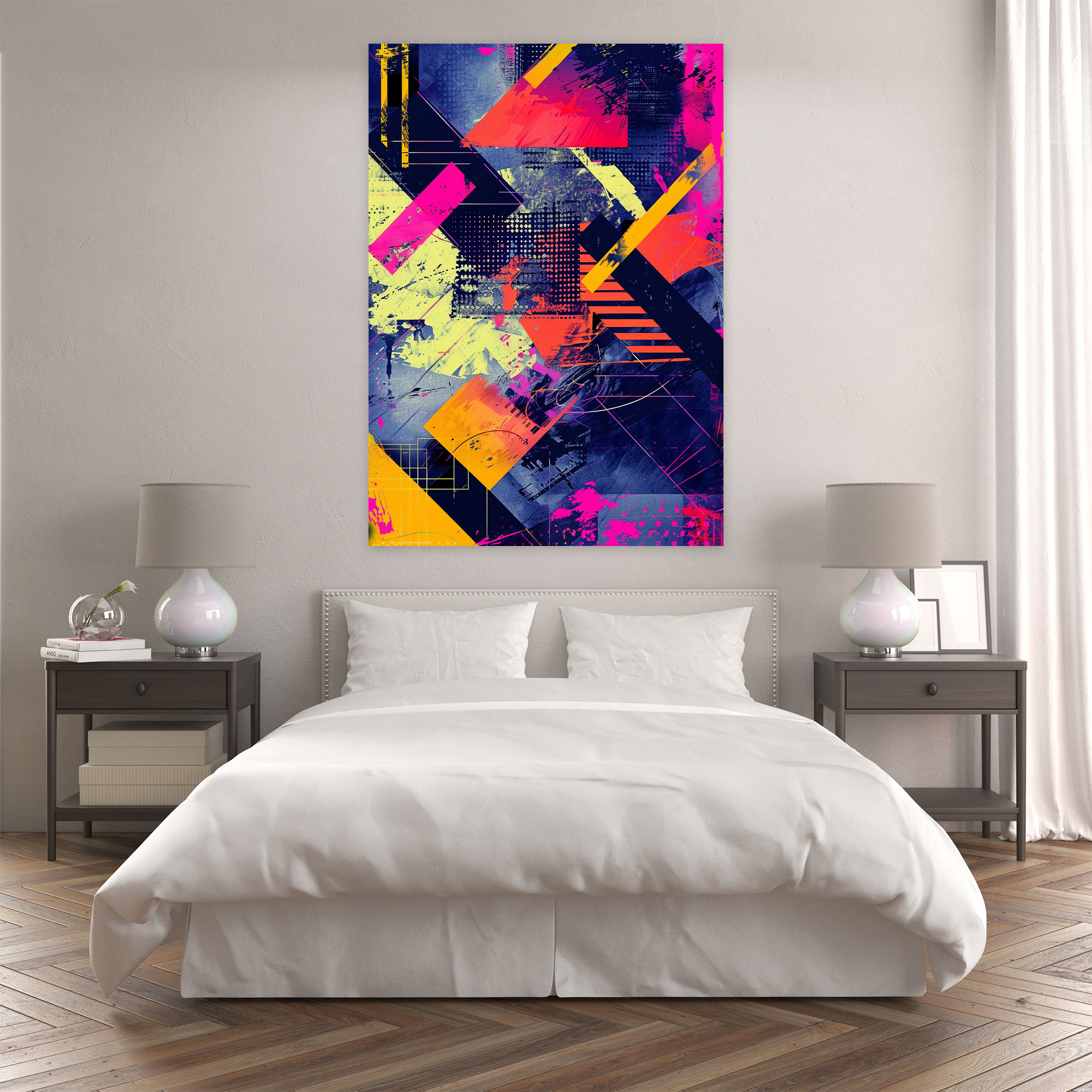 Popart Style Geometric Shapes Wall Art - Popart, Geometric Shapes, Wall Art, Home Decoration