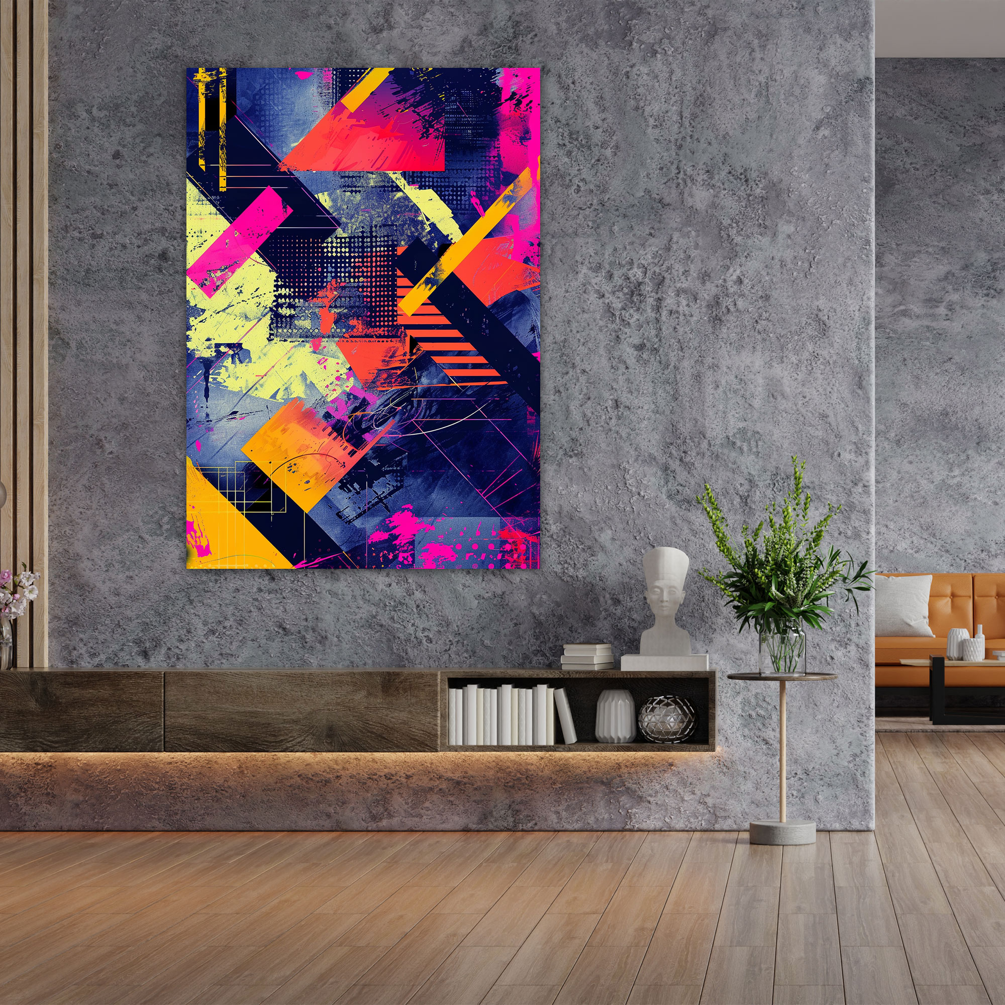 Popart Style Geometric Shapes Wall Art - Popart, Geometric Shapes, Wall Art, Home Decoration