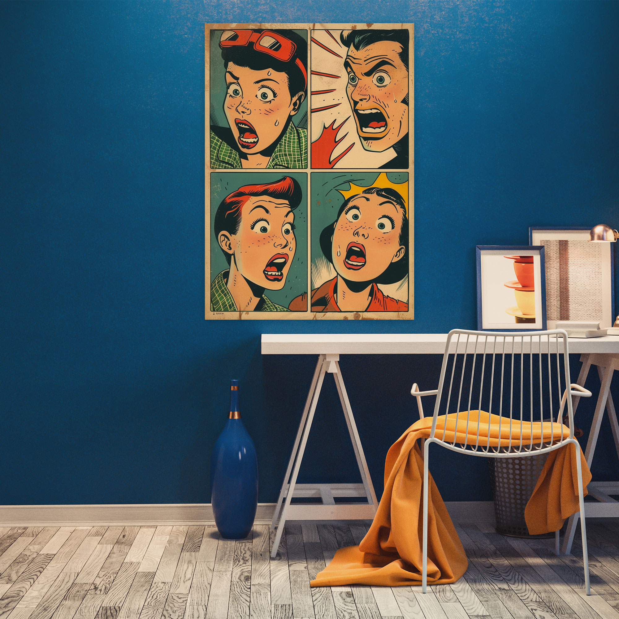 Popart Style Comic Strip Canvas Print - Popart, Comic Strip, Popart Style, Canvas Print