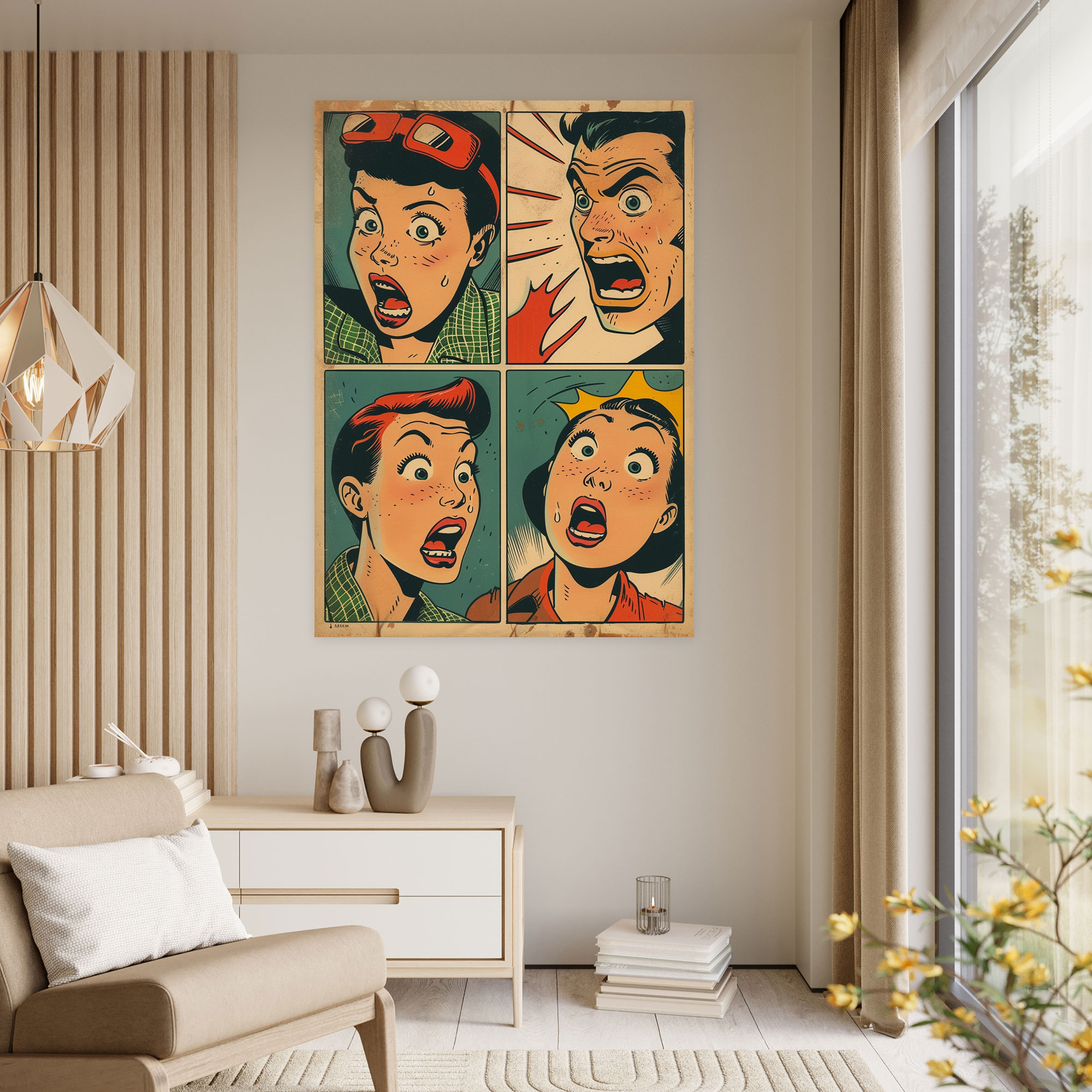 Popart Style Comic Strip Canvas Print - Popart, Comic Strip, Popart Style, Canvas Print