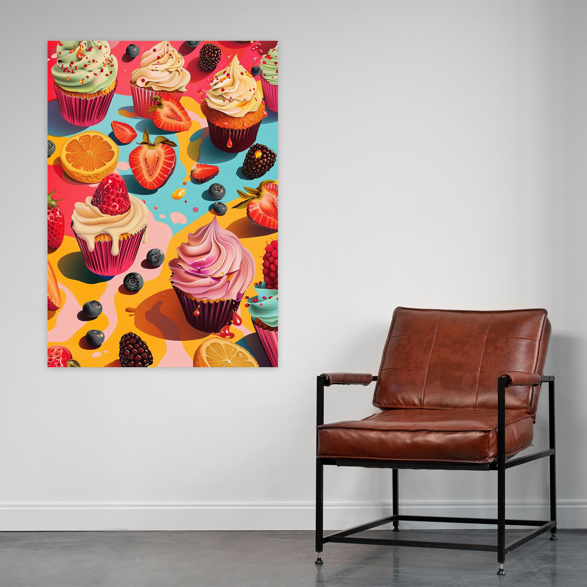 Popart Style Food Illustrations Wall Decoration - Popart, Popart Style, Wall Decoration, Bright Colors