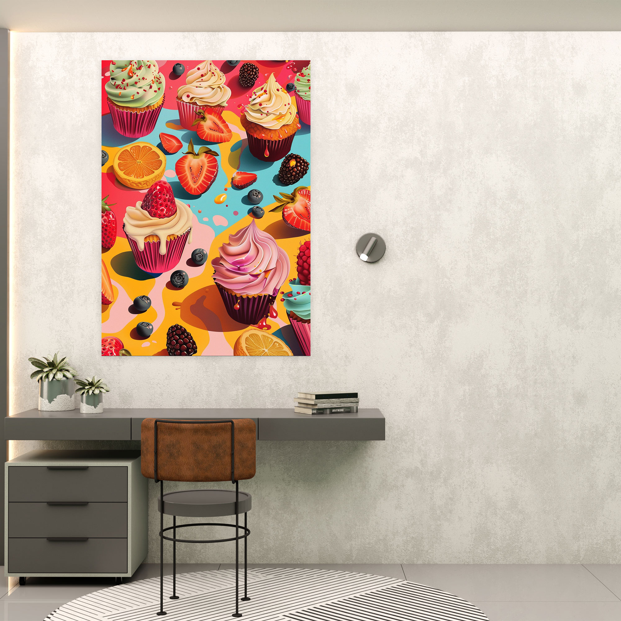 Popart Style Food Illustrations Wall Decoration - Popart, Popart Style, Wall Decoration, Bright Colors