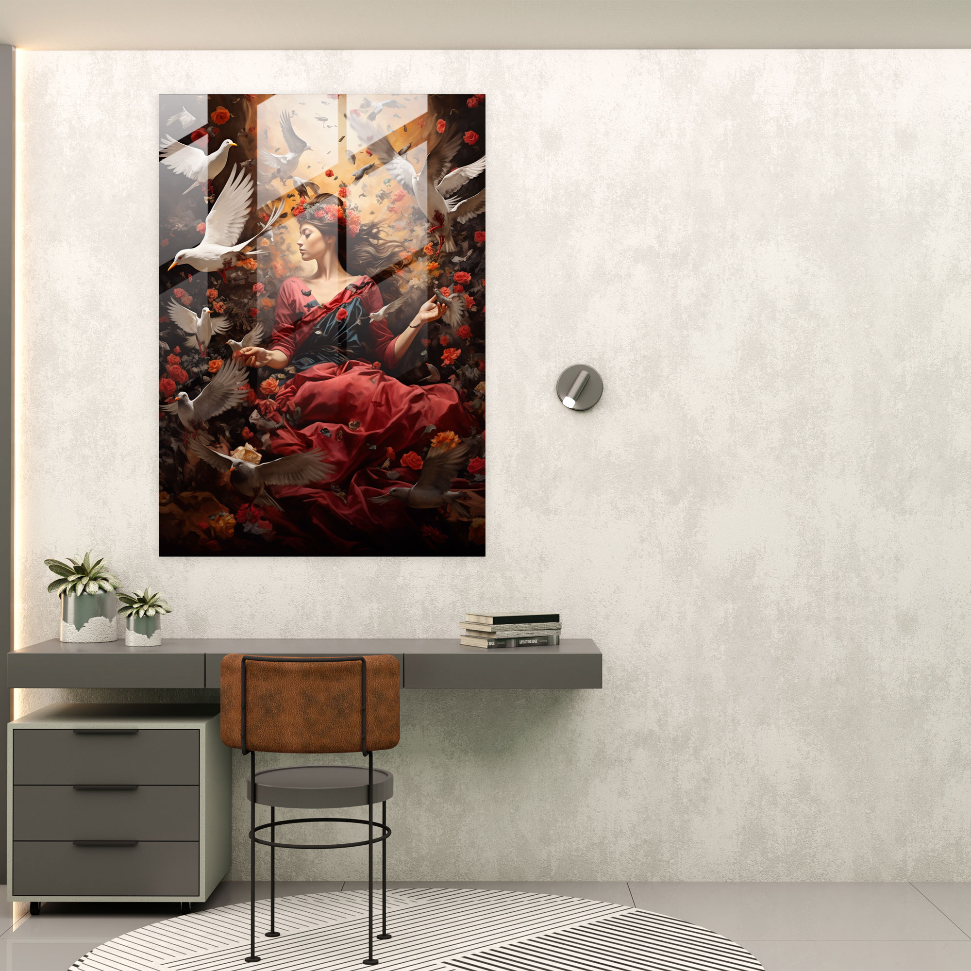 Pablo Picasso War And Peace Glass Print - Pablo Picasso, Pablo Picasso Style, Bold Images, Glass Wall Art
