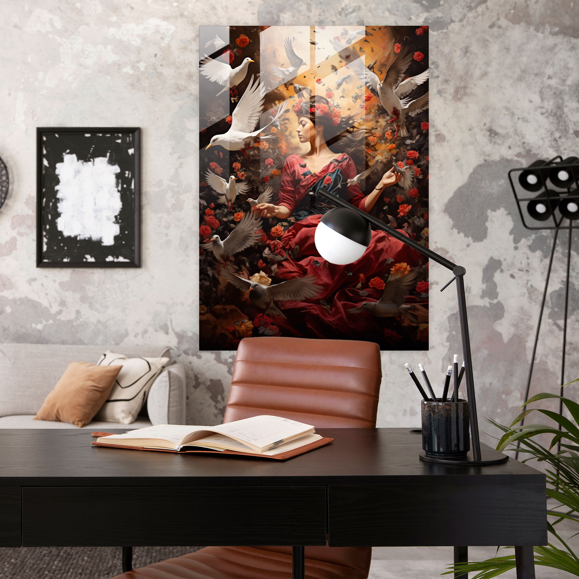 Pablo Picasso War And Peace Glass Print - Pablo Picasso, Pablo Picasso Style, Bold Images, Glass Wall Art