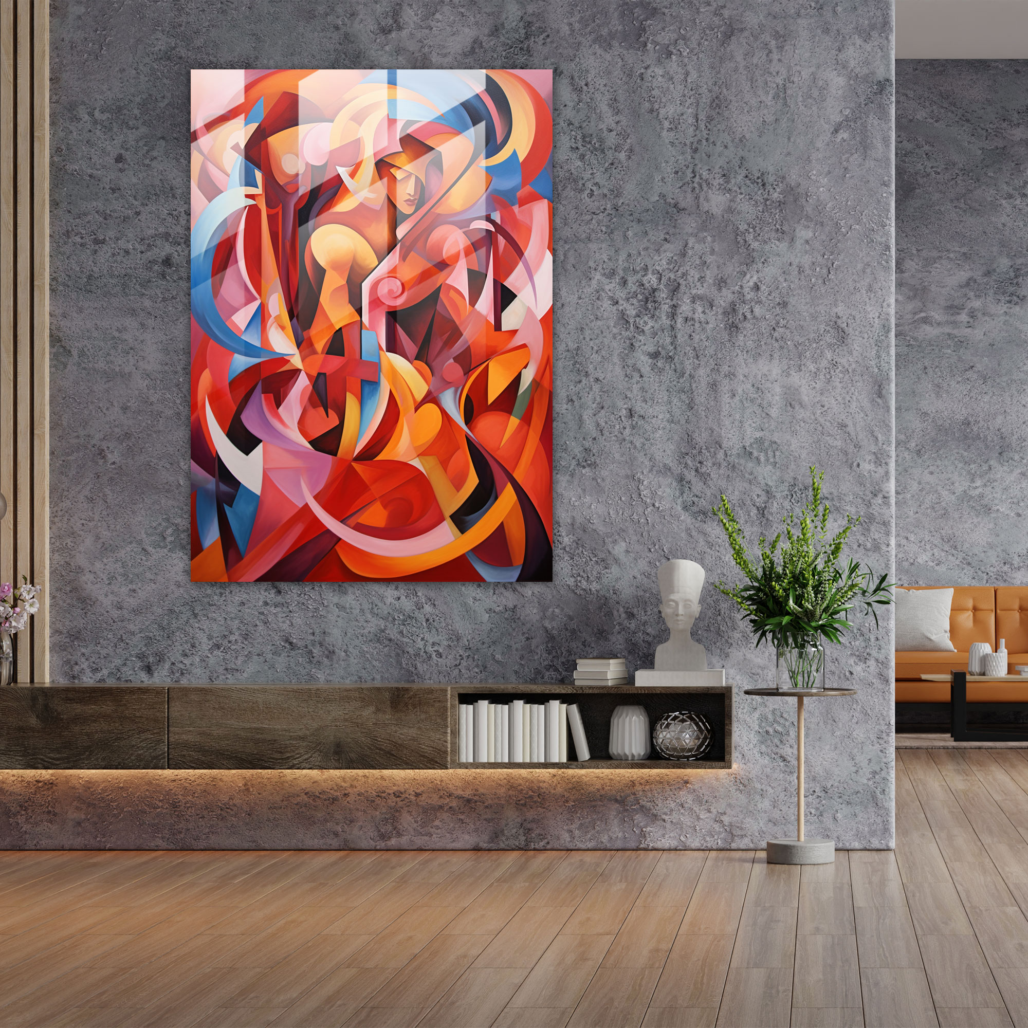 Pablo Picasso Synthetic Cubist Glass Print - Pablo Picasso, Glass Art, Home Decoration, Glass Print