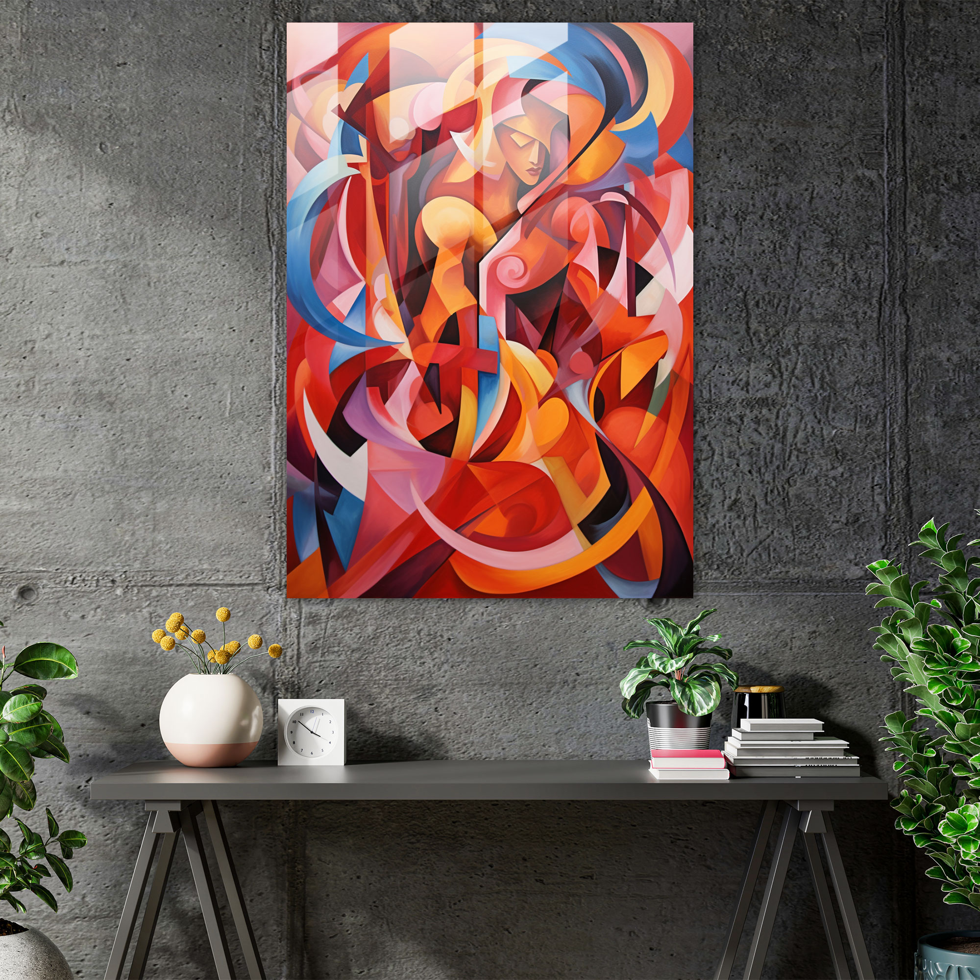 Pablo Picasso Synthetic Cubist Glass Print - Pablo Picasso, Glass Art, Home Decoration, Glass Print