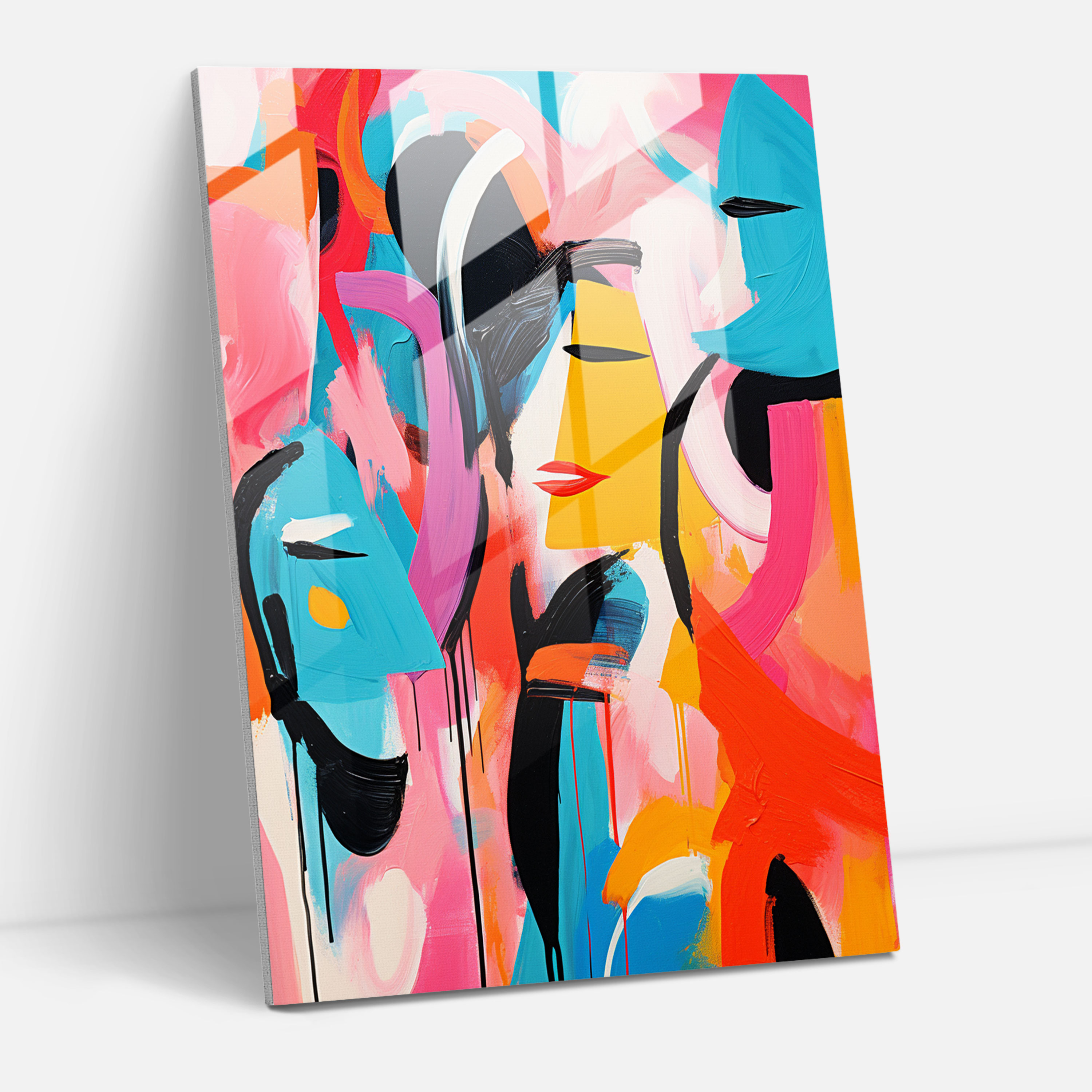 Pablo Picasso Style Glass Print - Pablo Picasso, Pablo Picasso Style, Modern Art, Wall Decoration
