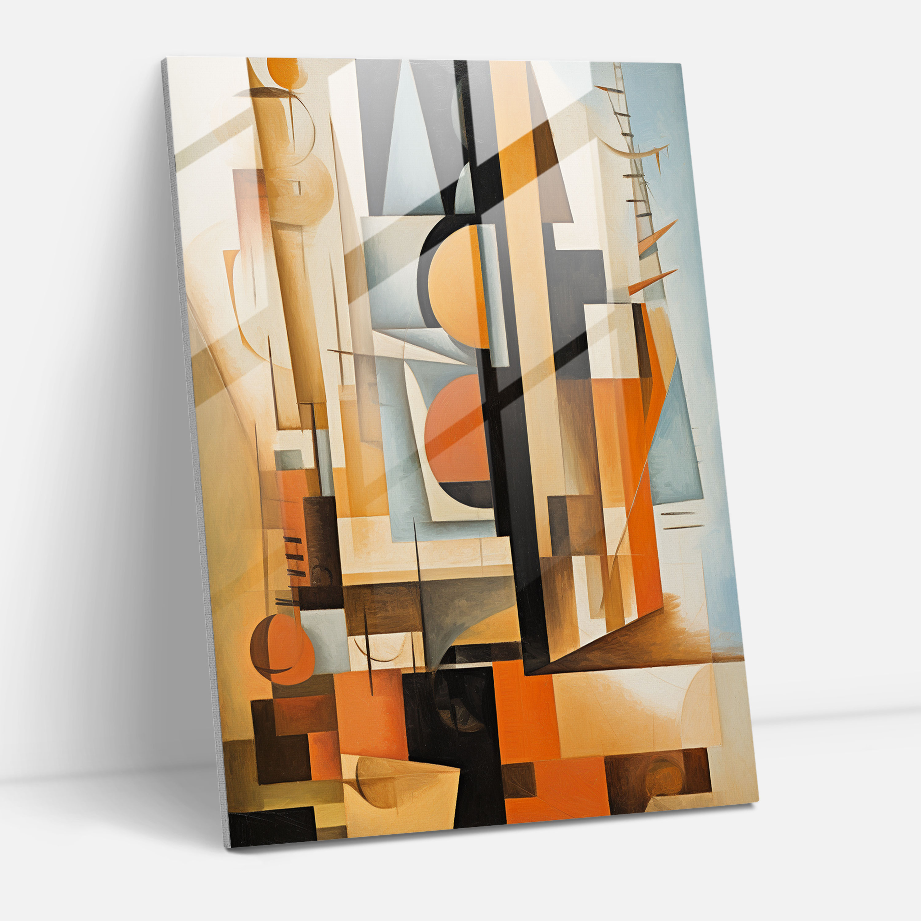 Pablo Picasso Style Glass Wall Art - Pablo Picasso, Glass Art, Wall Decoration, Cubist Scene