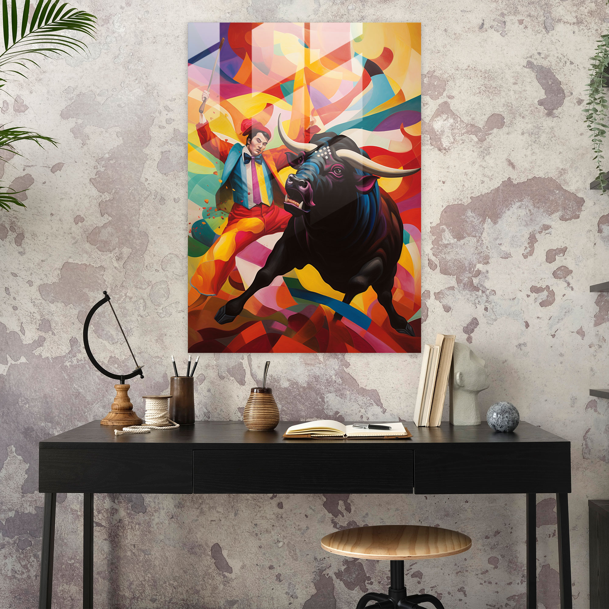 Pablo Picasso Style Wall Decoration - Pablo Picasso, Dramatic Battle, Bull, Modern Art