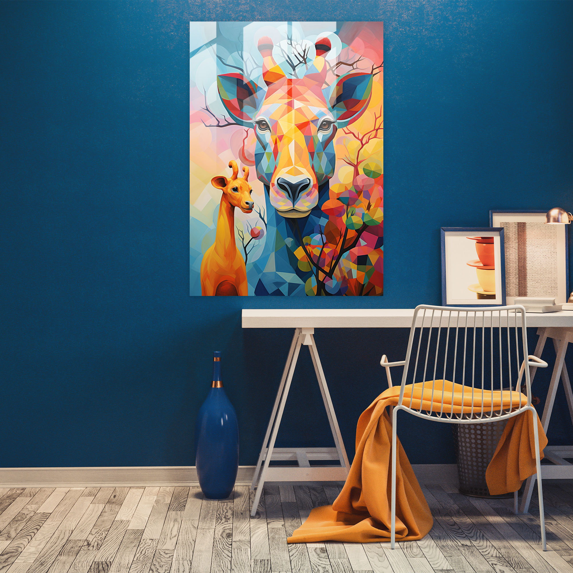 Pablo Picasso Style Glass Print - Pablo Picasso, Home Decoration, Glass Art, Glass Wall Art