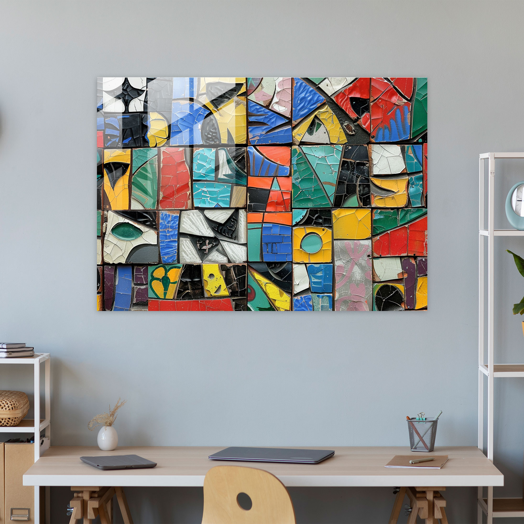 Pablo Picasso Modern Art - Colorful Mosaic - Pablo Picasso, Pablo Picasso, Modern Art, Colorful Mosaic