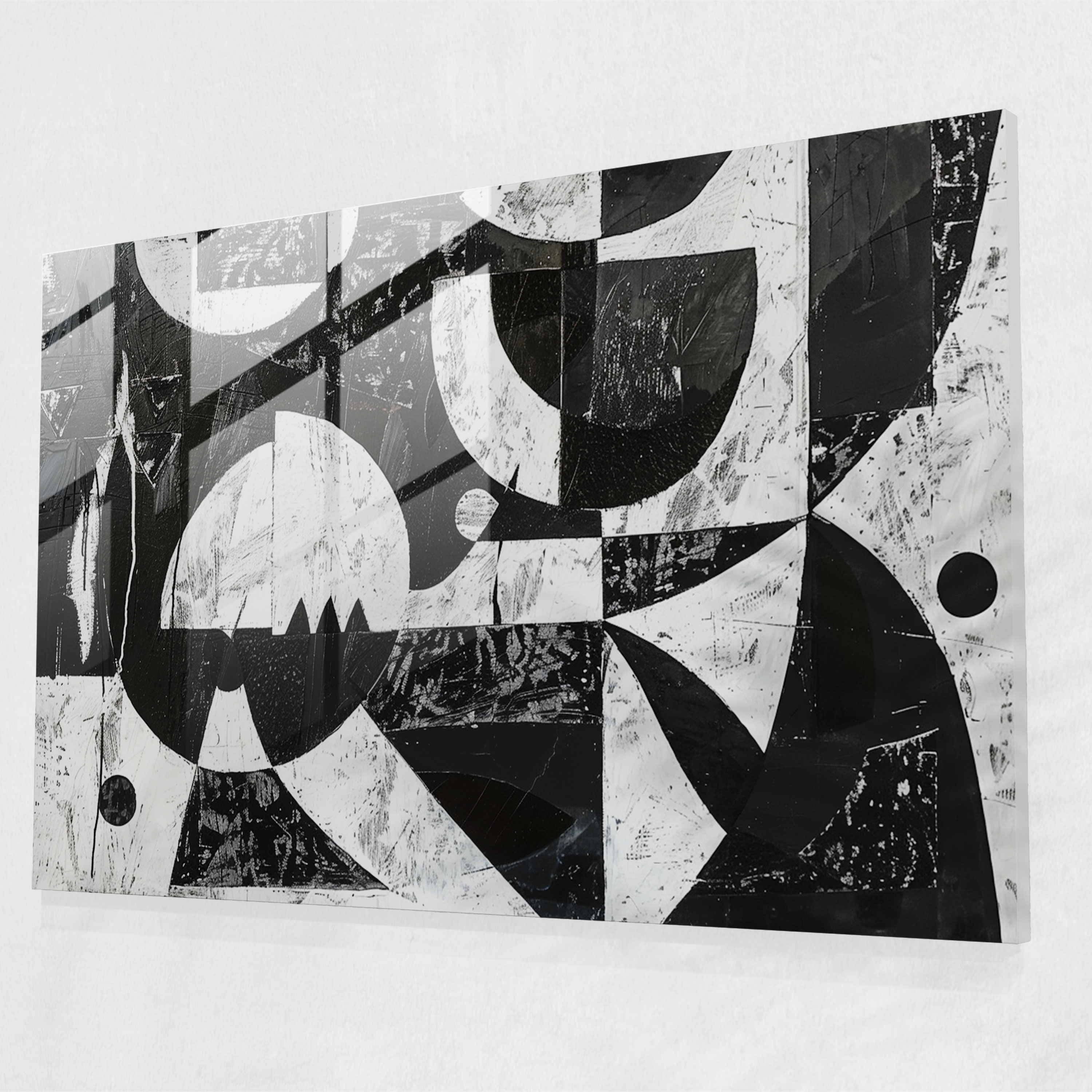 Pablo Picasso Home Decoration - Abstract Monochrome - Pablo Picasso, Abstract Monochrome, Home Decoration, Glass Print