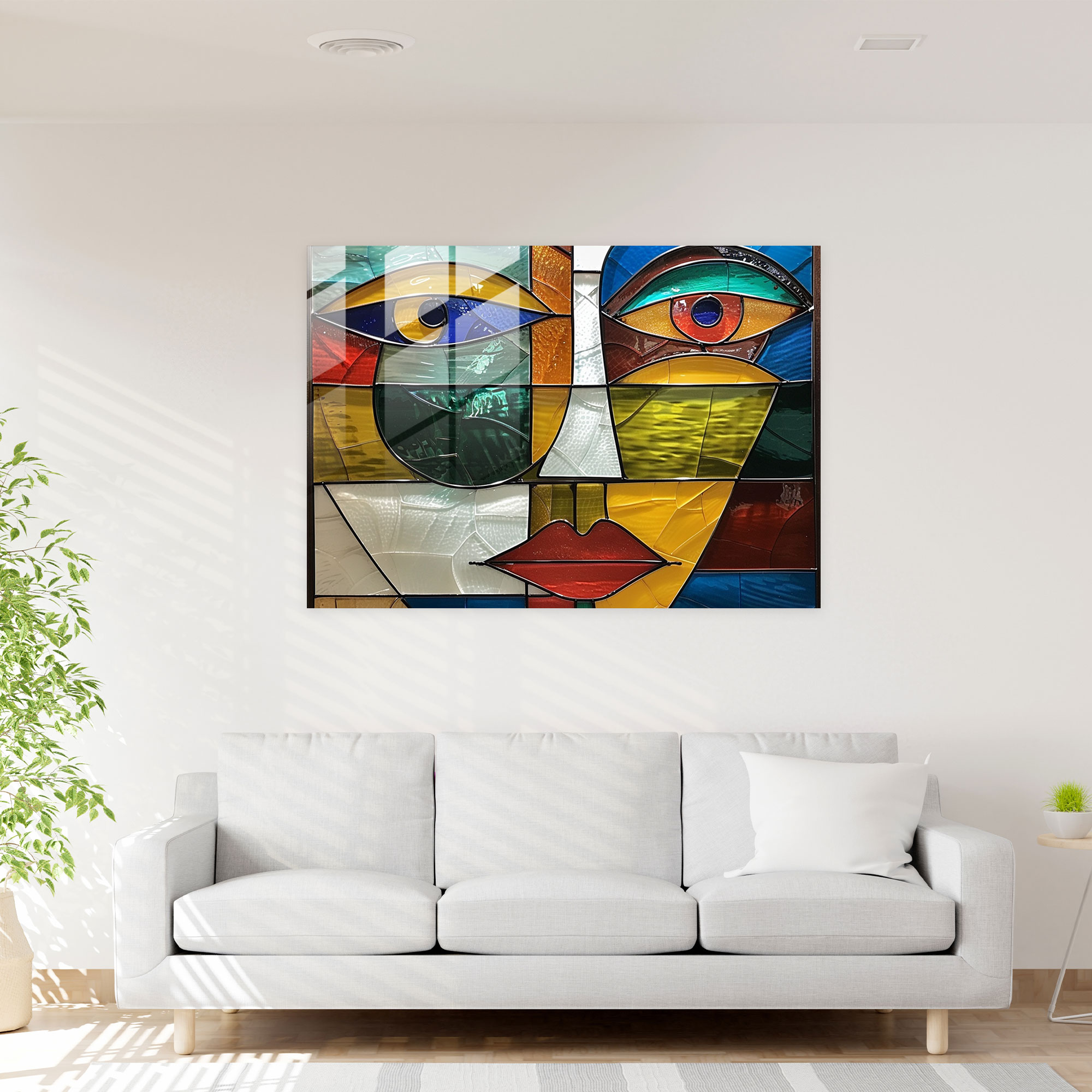 Cubist Pablo Picasso Glass Wall Art - Pablo Picasso, Pablo Picasso, Glass Wall Art, Wall Decoration
