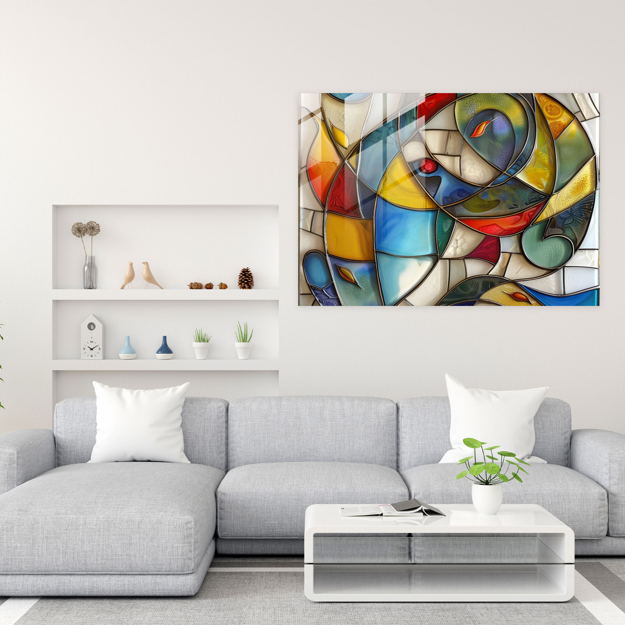 Pottery Inspired Pablo Picasso Glass Wall Art - Pablo Picasso, Glass Print, Home Decoration, Glass Art