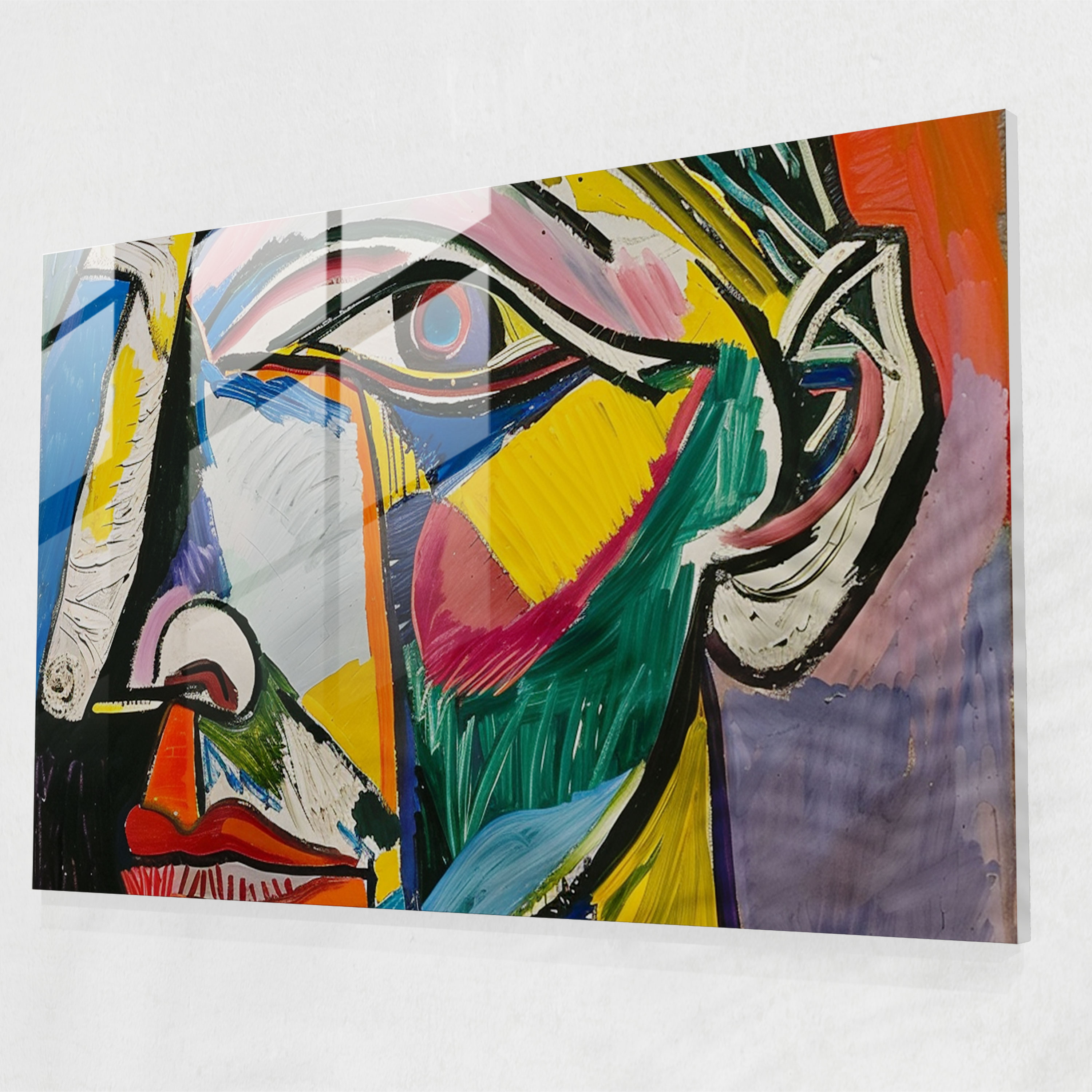 Self-Portrait Pablo Picasso Wall Decoration - Pablo Picasso, Modern Art, Glass Wall Art, Glass Art
