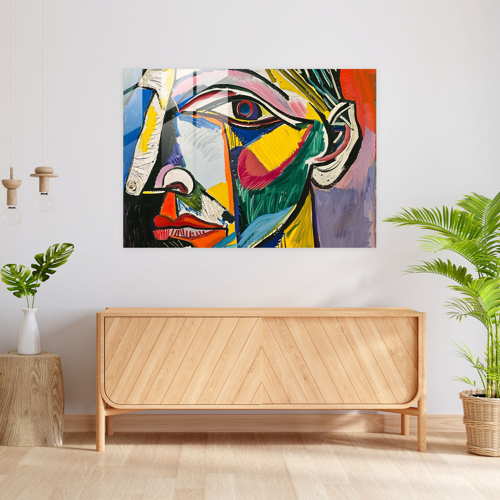 Self-Portrait Pablo Picasso Wall Decoration - Pablo Picasso, Modern Art, Glass Wall Art, Glass Art