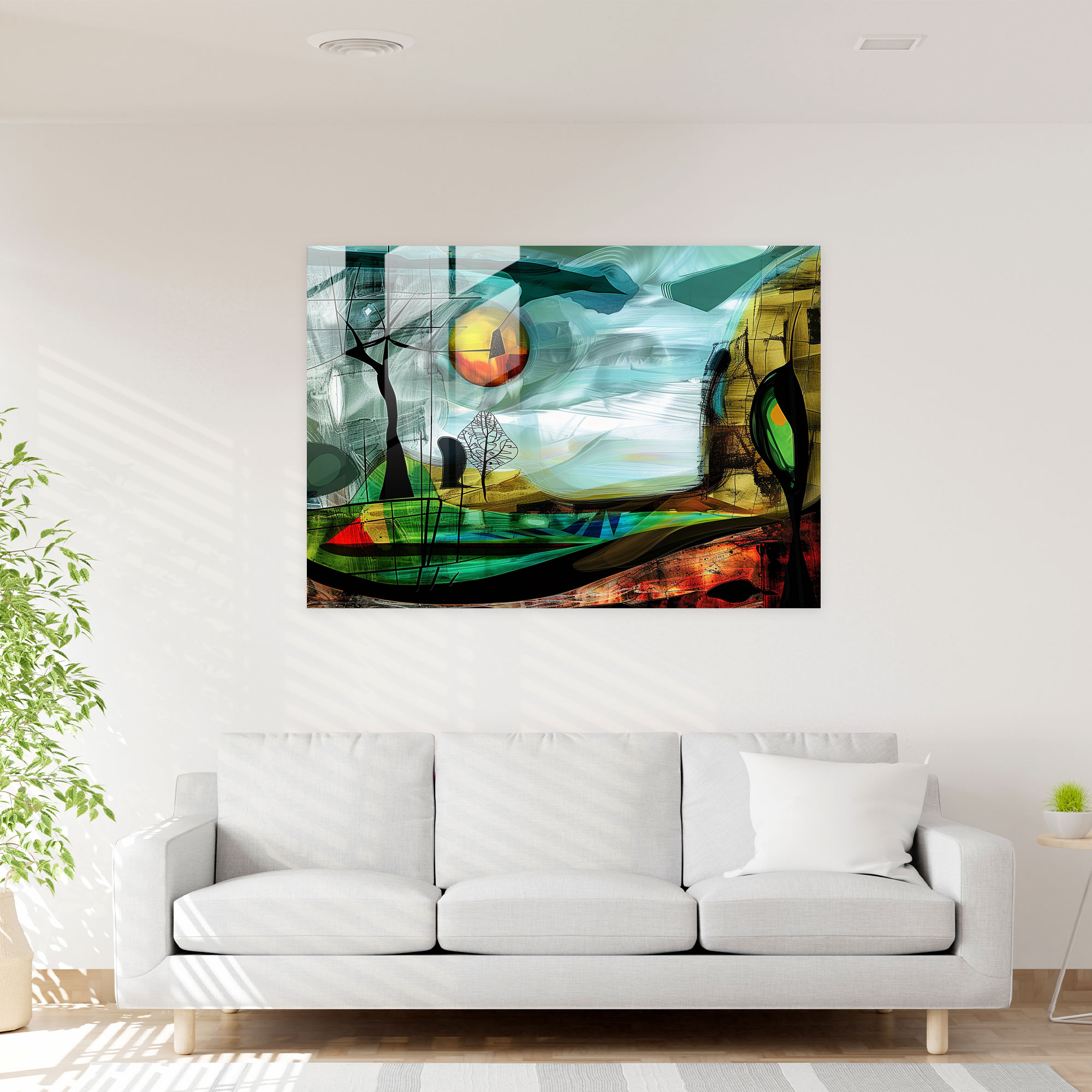 Pablo Picasso Glass Print Home Decoration - Pablo Picasso, Pablo Picasso, Home Decoration, Landscape