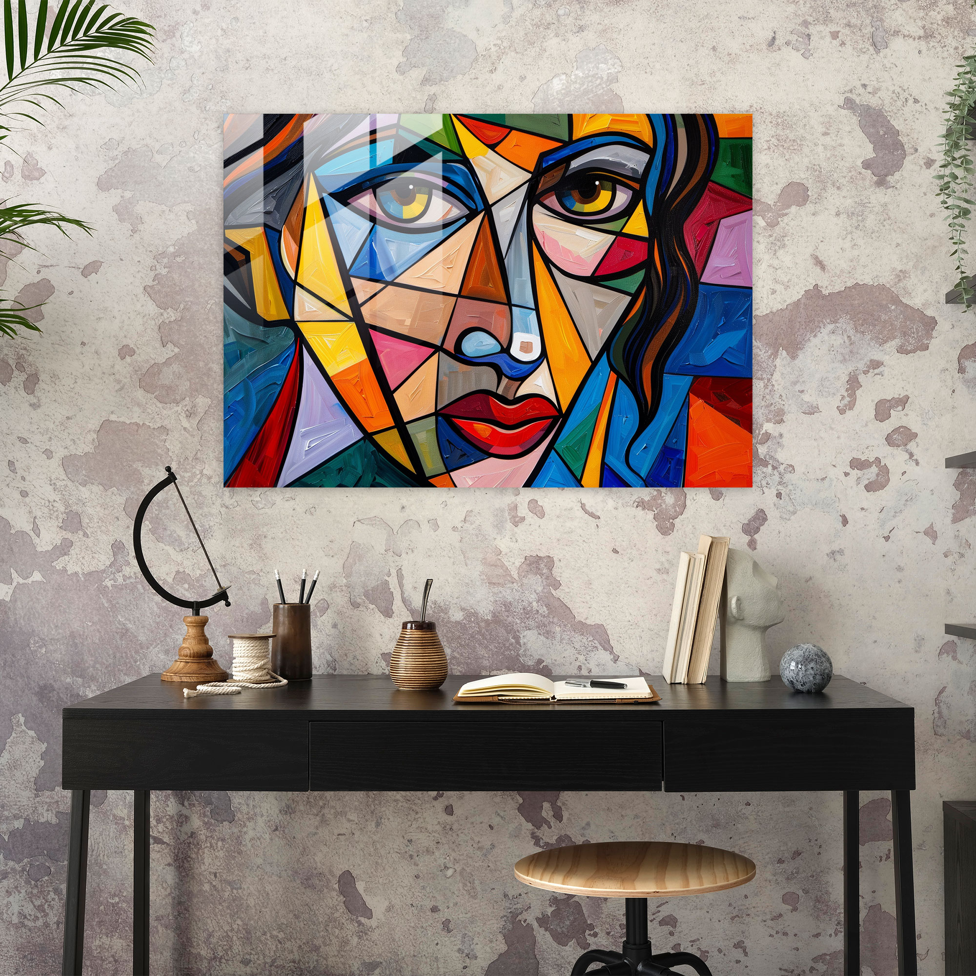 Pablo Picasso Glass Wall Art - Cubist Portrait - Pablo Picasso, Glass Wall Art, Wall Decoration, Pablo Picasso