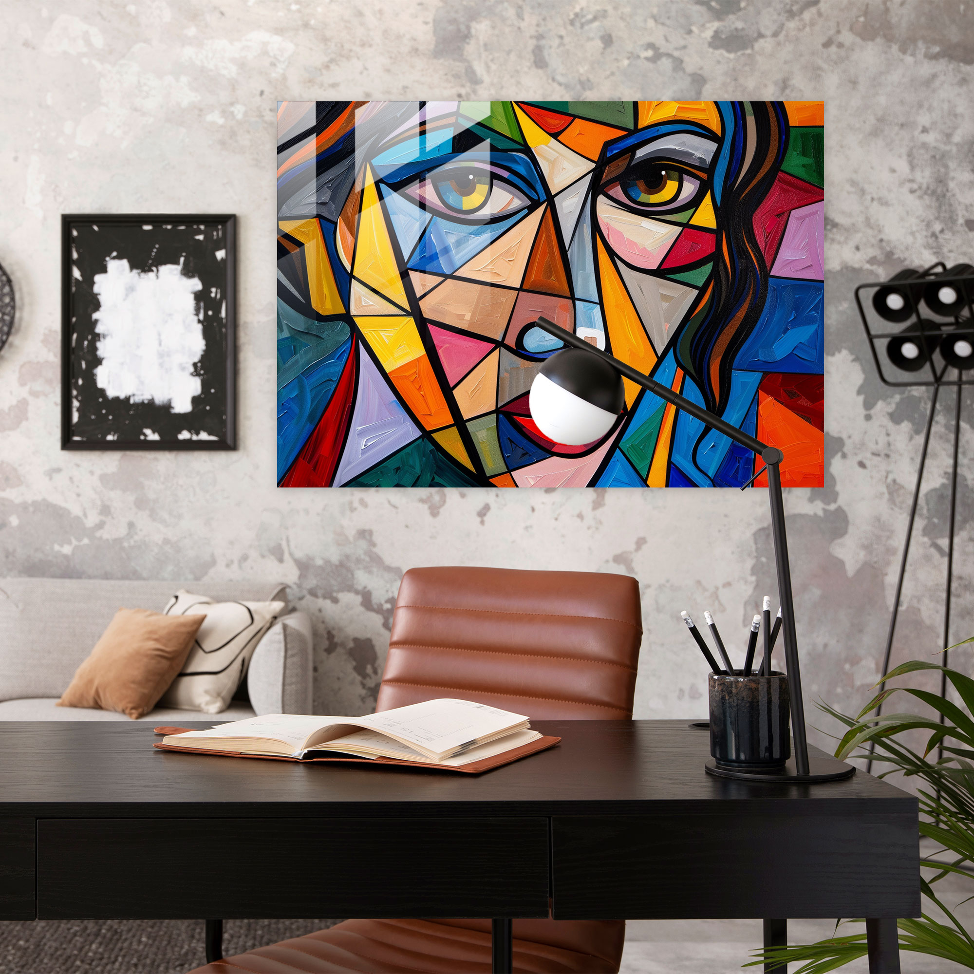 Pablo Picasso Glass Wall Art - Cubist Portrait - Pablo Picasso, Glass Wall Art, Wall Decoration, Pablo Picasso