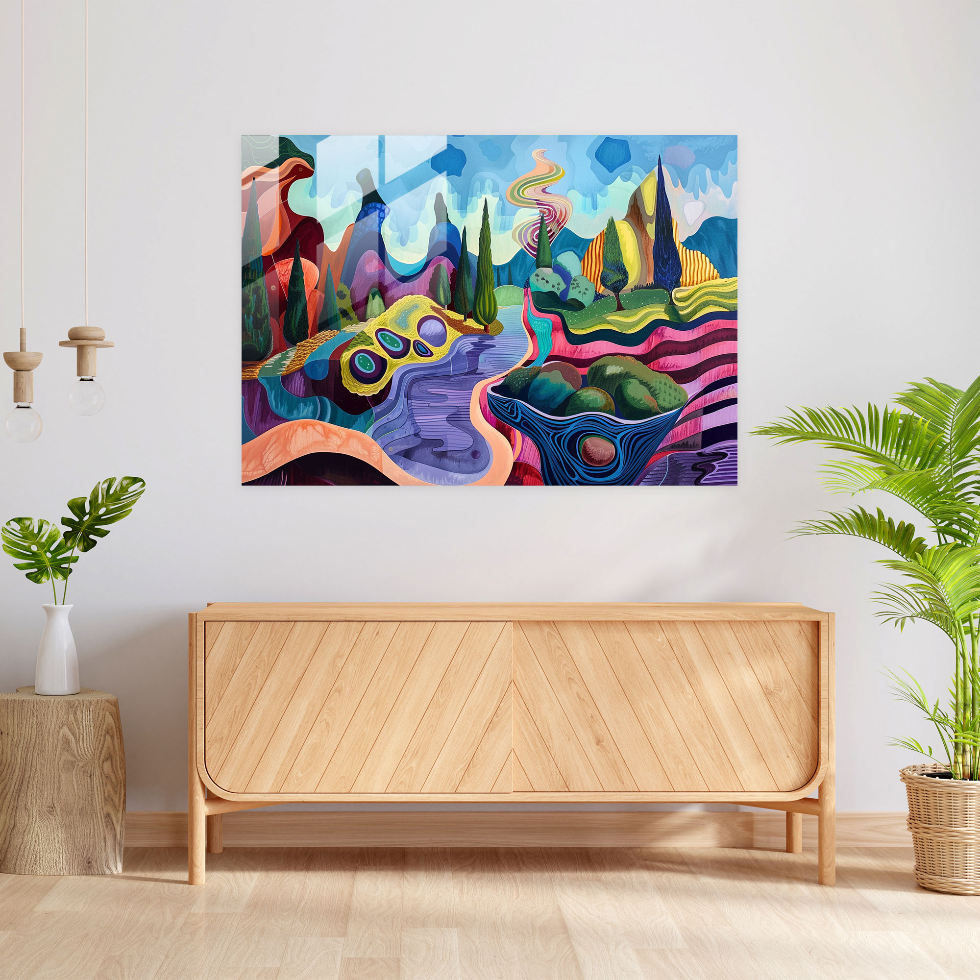 Pablo Picasso Glass Art - Surrealistic Landscape - Pablo Picasso, Glass Art, Surrealism, Modern Art