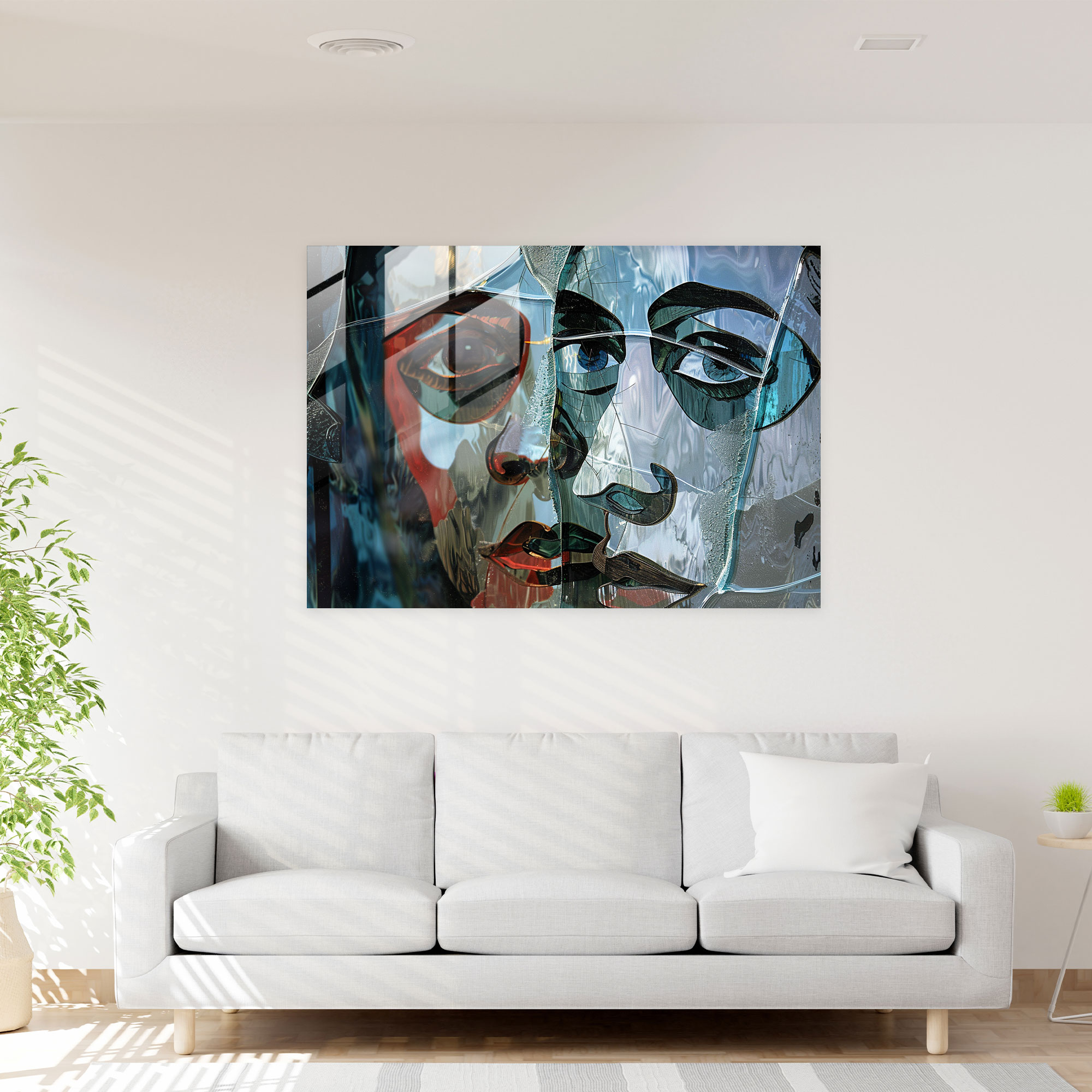 Pablo Picasso Glass Wall Art - Surreal Distorted Portrait - Pablo Picasso, Glass Wall Art, Pablo Picasso, Modern Art