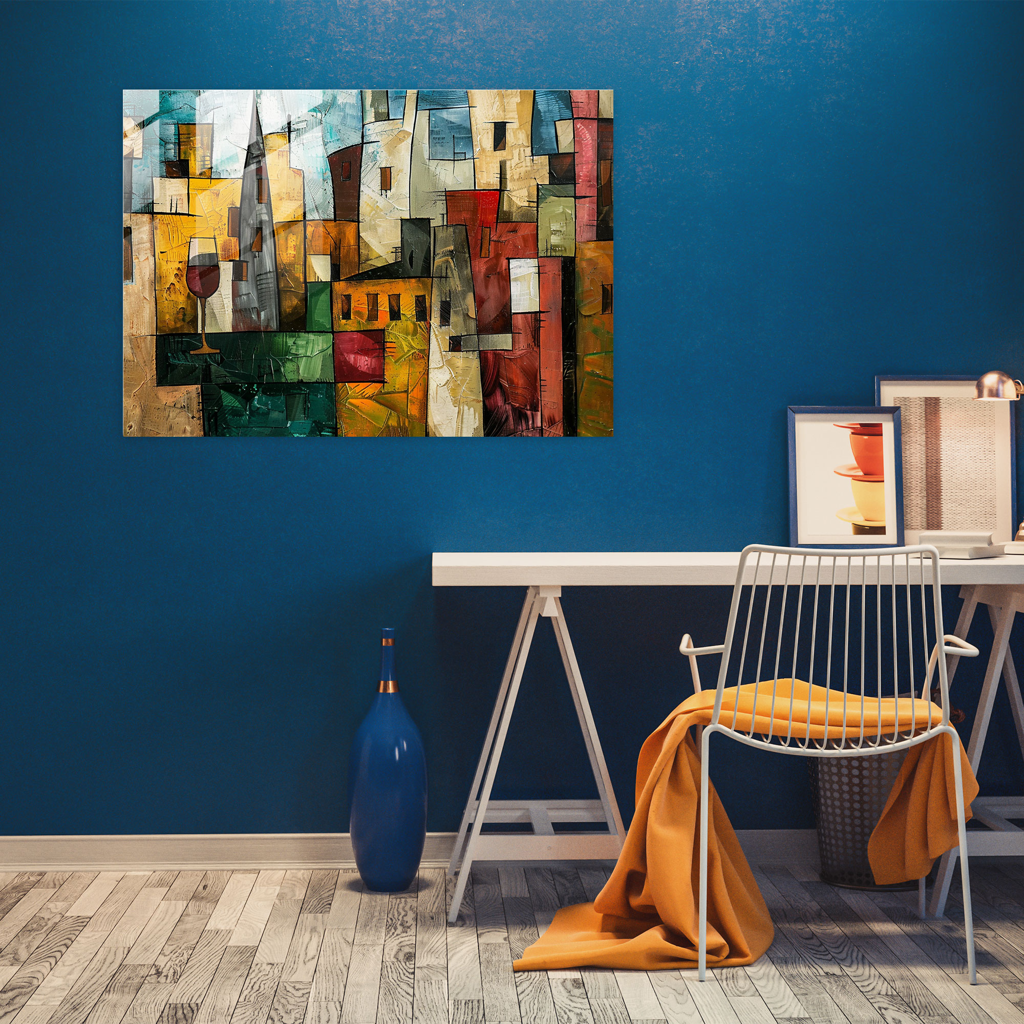Pablo Picasso Home Decoration - Cubist Architectural Cityscape - Pablo Picasso, Pablo Picasso, Home Decoration, Architectural Elements