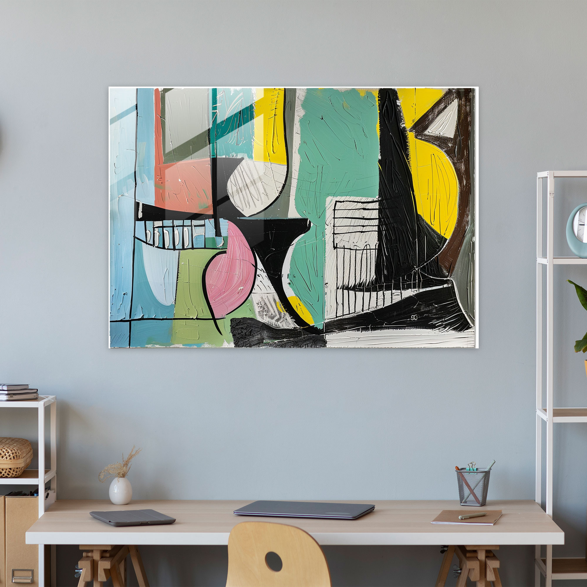 Pablo Picasso Wall Decoration - Dynamic Abstract Composition - Pablo Picasso, Wall Decoration, Abstract Composition, Dynamic Movement