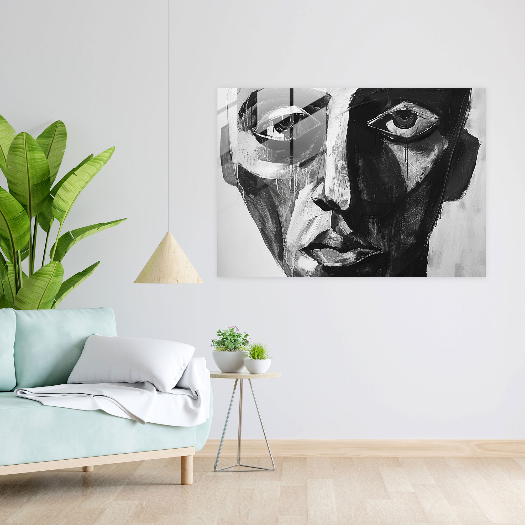 Pablo Picasso Modern Art Glass Print - Pablo Picasso, Exaggerated Features, Glass Print, Modern Art