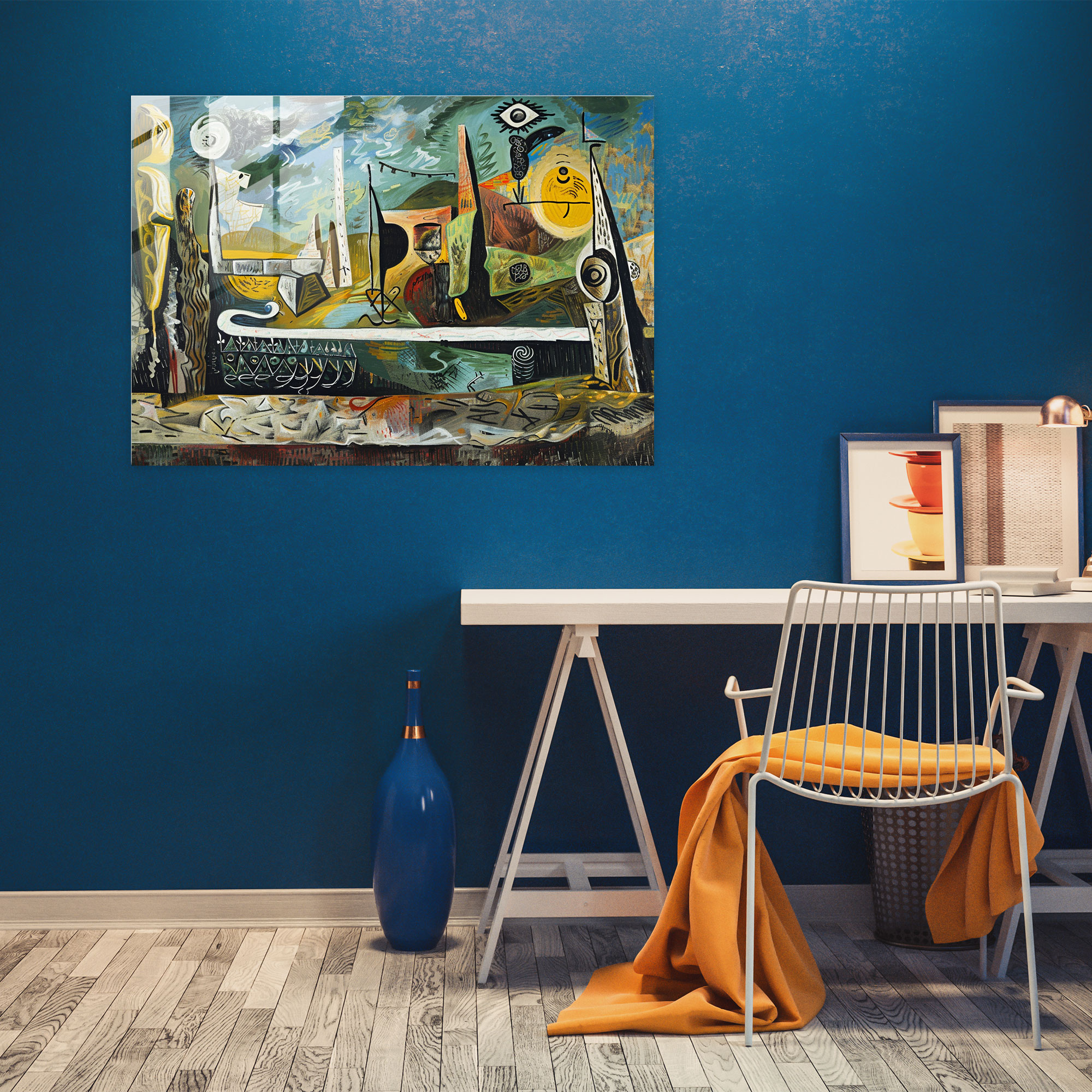 Pablo Picasso Surrealistic Glass Print - Pablo Picasso, Modern Art, Wall Decoration, Glass Art