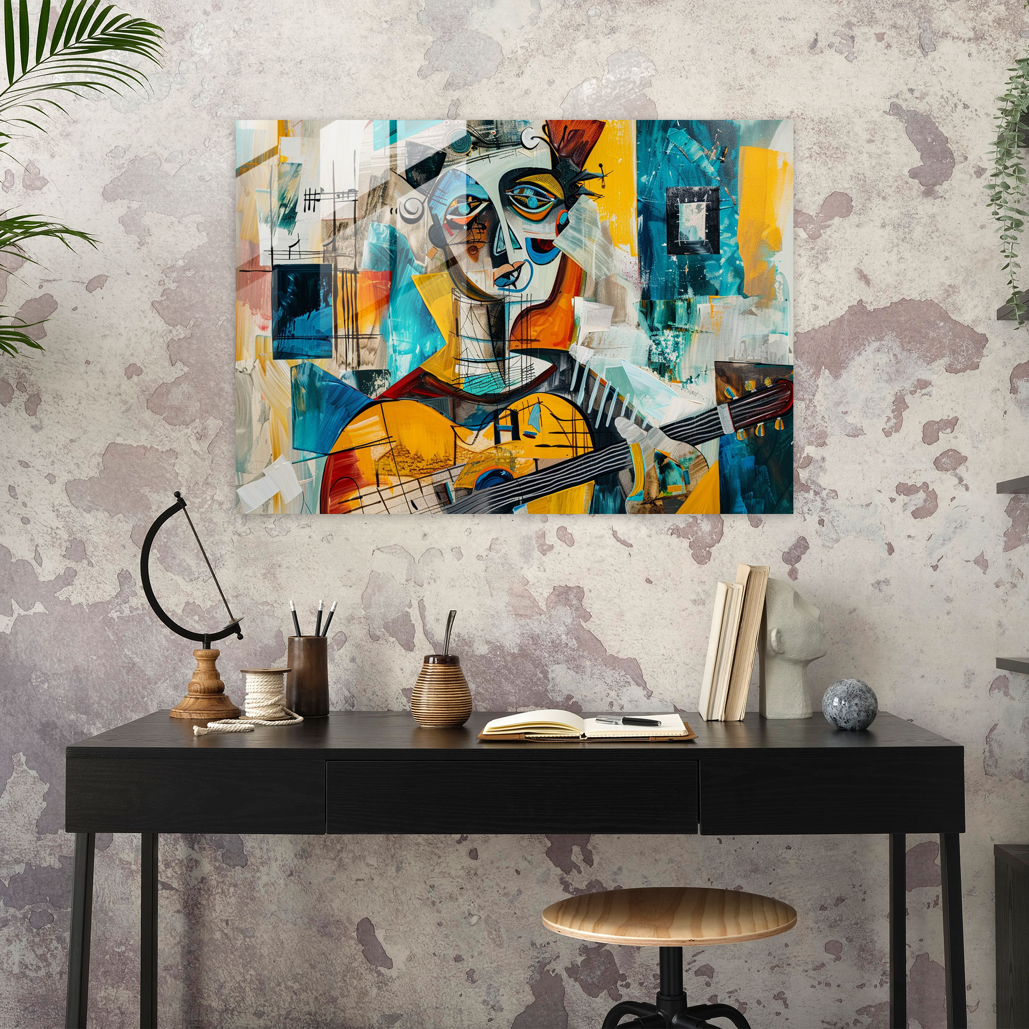 Pablo Picasso Home Decoration: Surreal Musician Portrait - Pablo Picasso, Pablo Picasso, Home Decoration, Musician