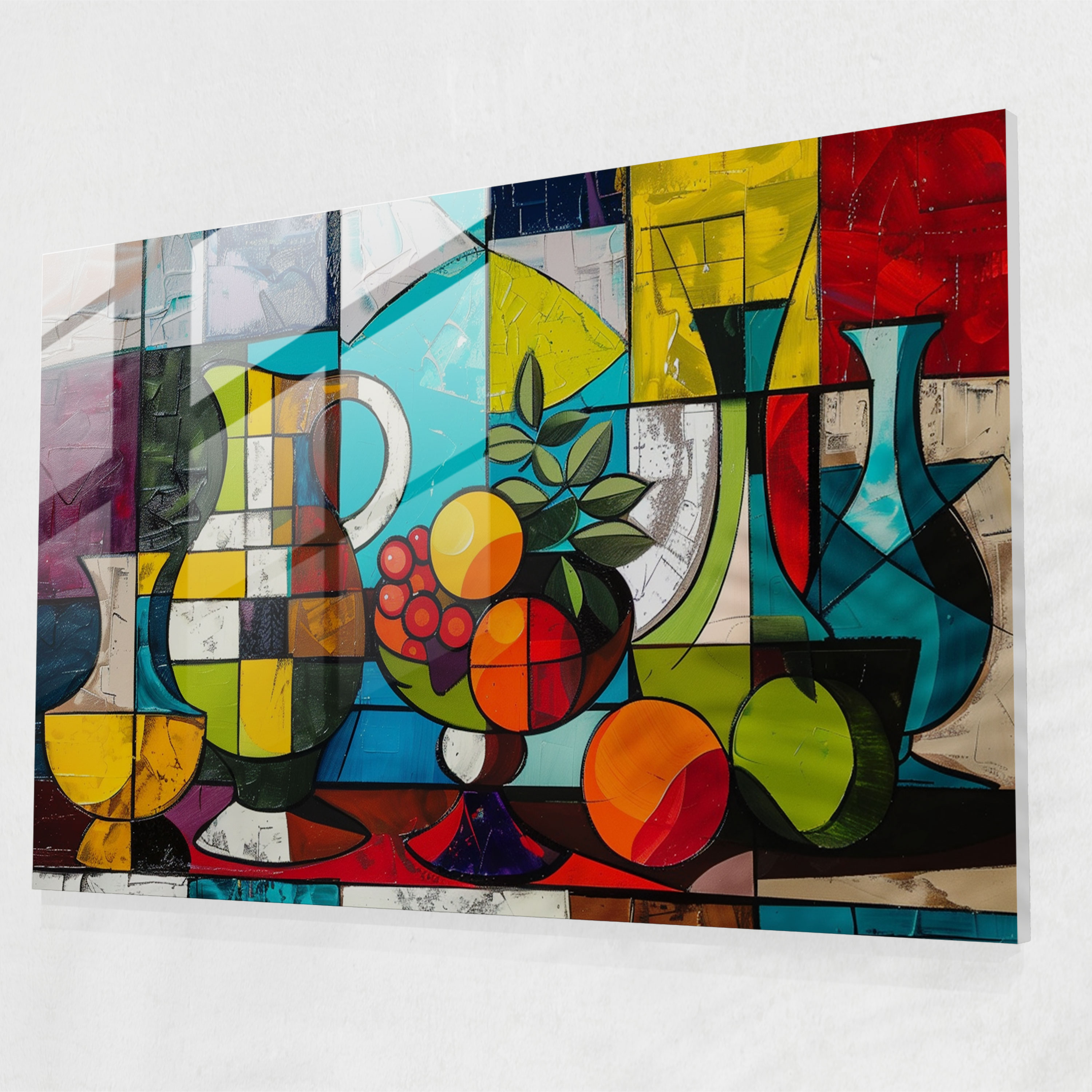 Colorful Glass Print Home Decoration Inspired By Pablo Picasso - Pablo Picasso, Pablo Picasso, Home Decoration, Glass Print