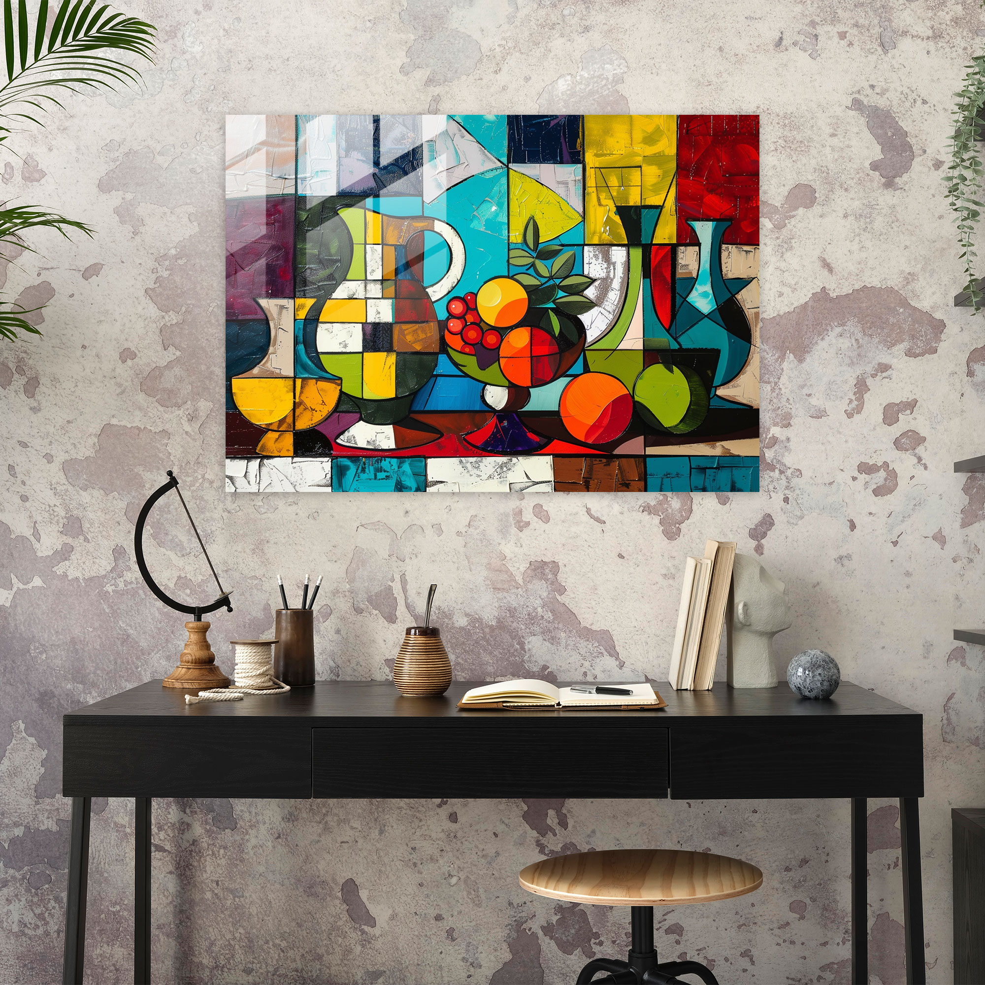 Colorful Glass Print Home Decoration Inspired By Pablo Picasso - Pablo Picasso, Pablo Picasso, Home Decoration, Glass Print
