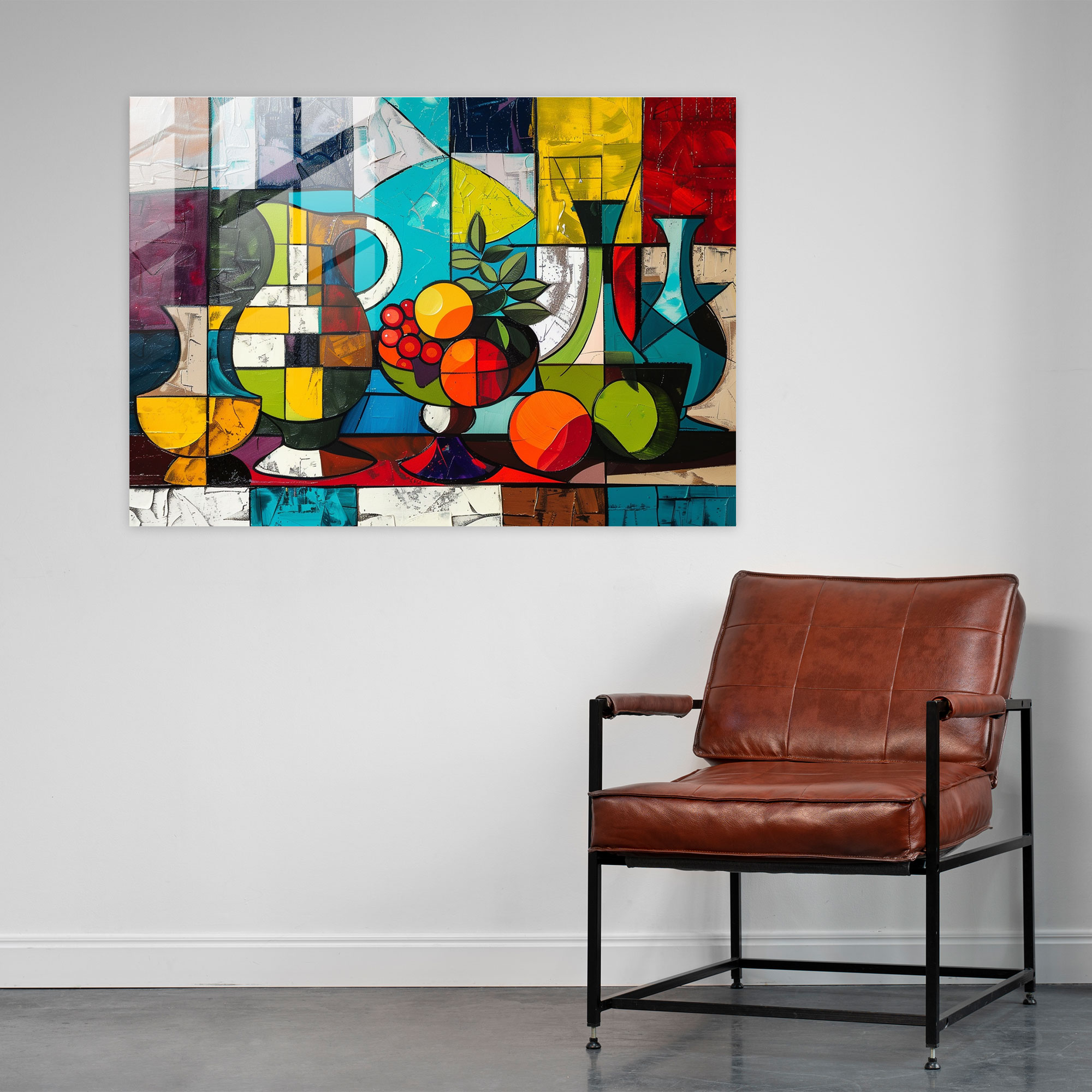 Colorful Glass Print Home Decoration Inspired By Pablo Picasso - Pablo Picasso, Pablo Picasso, Home Decoration, Glass Print