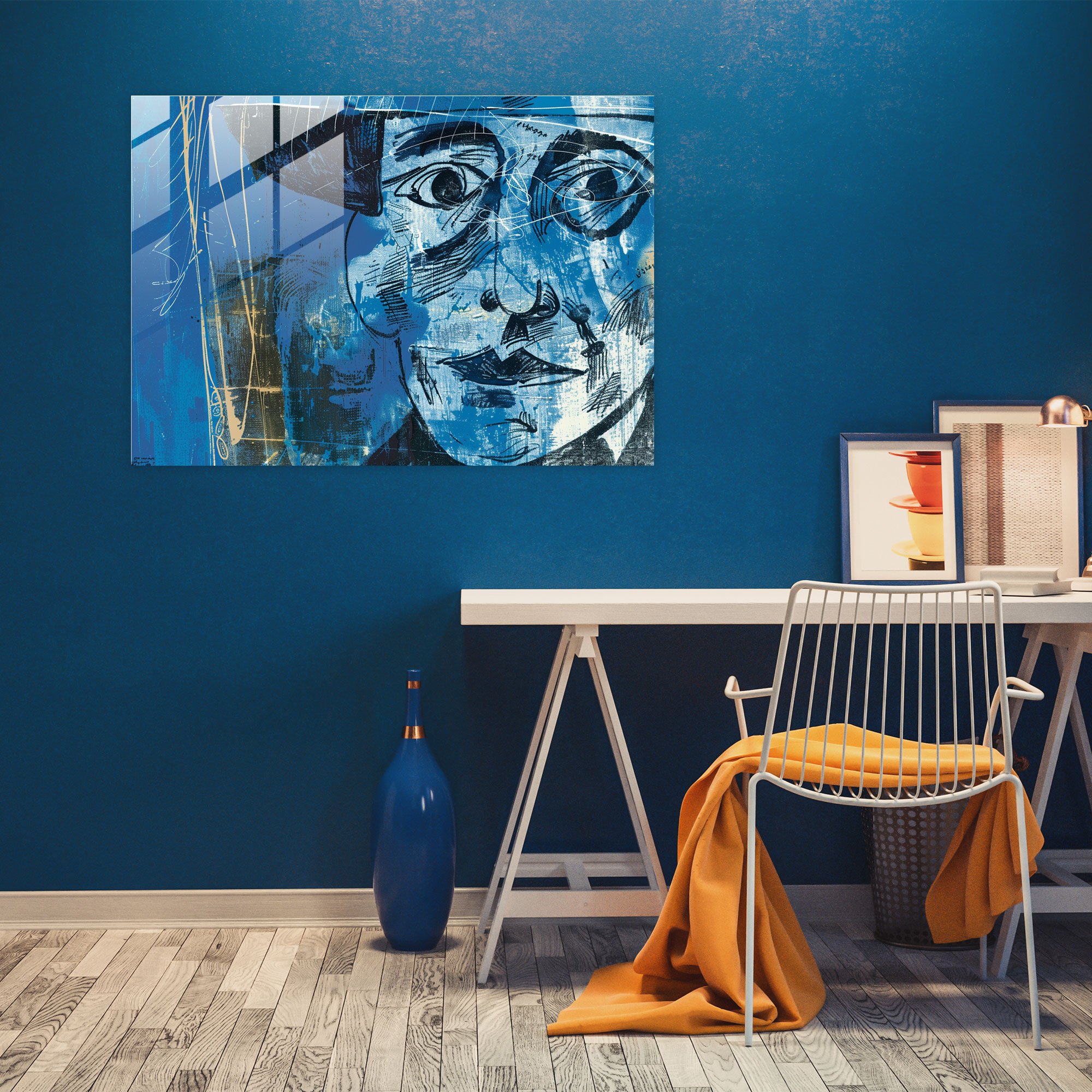 Blue Period Glass Print Wall Art By Pablo Picasso - Pablo Picasso, Pablo Picasso, Glass Print, Glass Wall Art