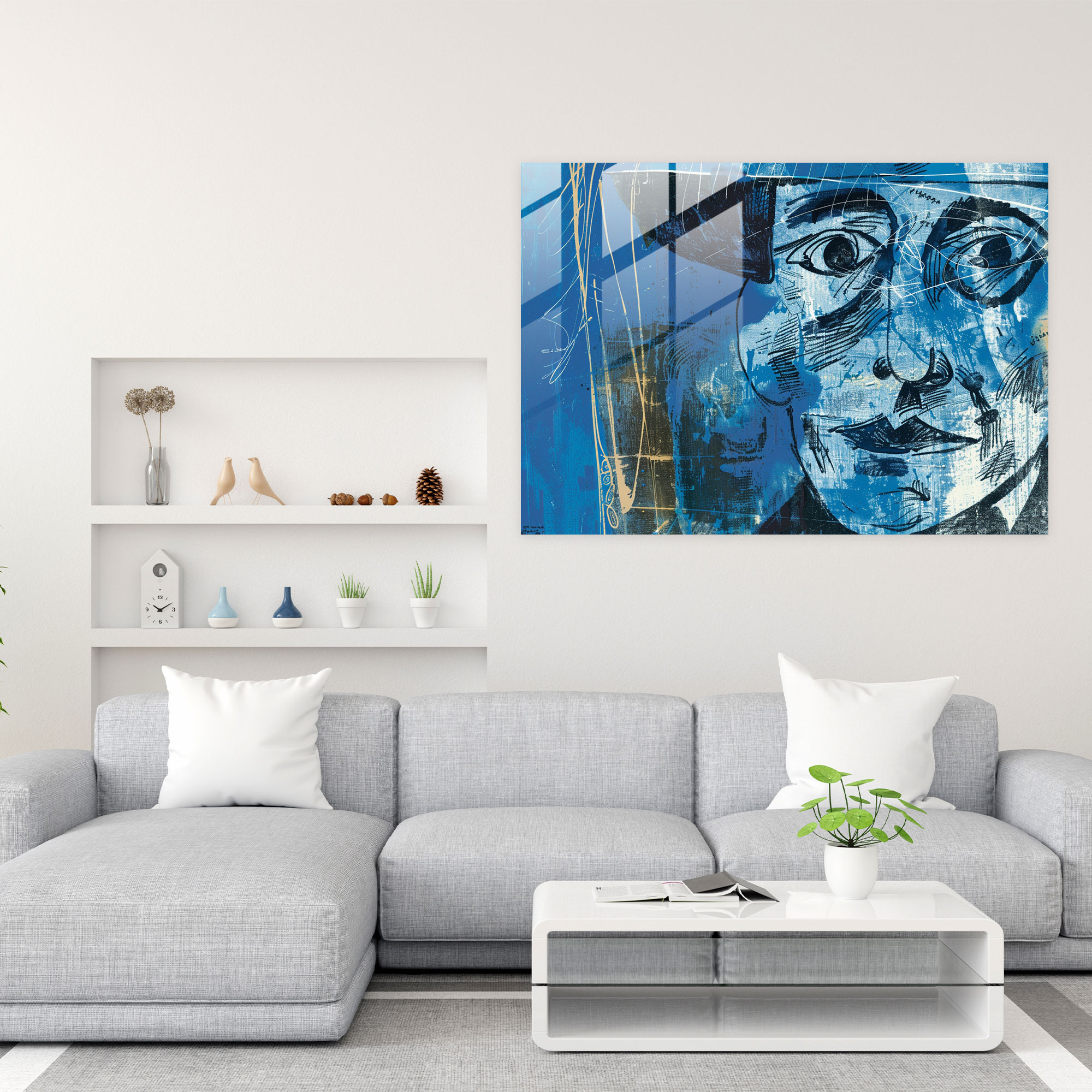 Blue Period Glass Print Wall Art By Pablo Picasso - Pablo Picasso, Pablo Picasso, Glass Print, Glass Wall Art