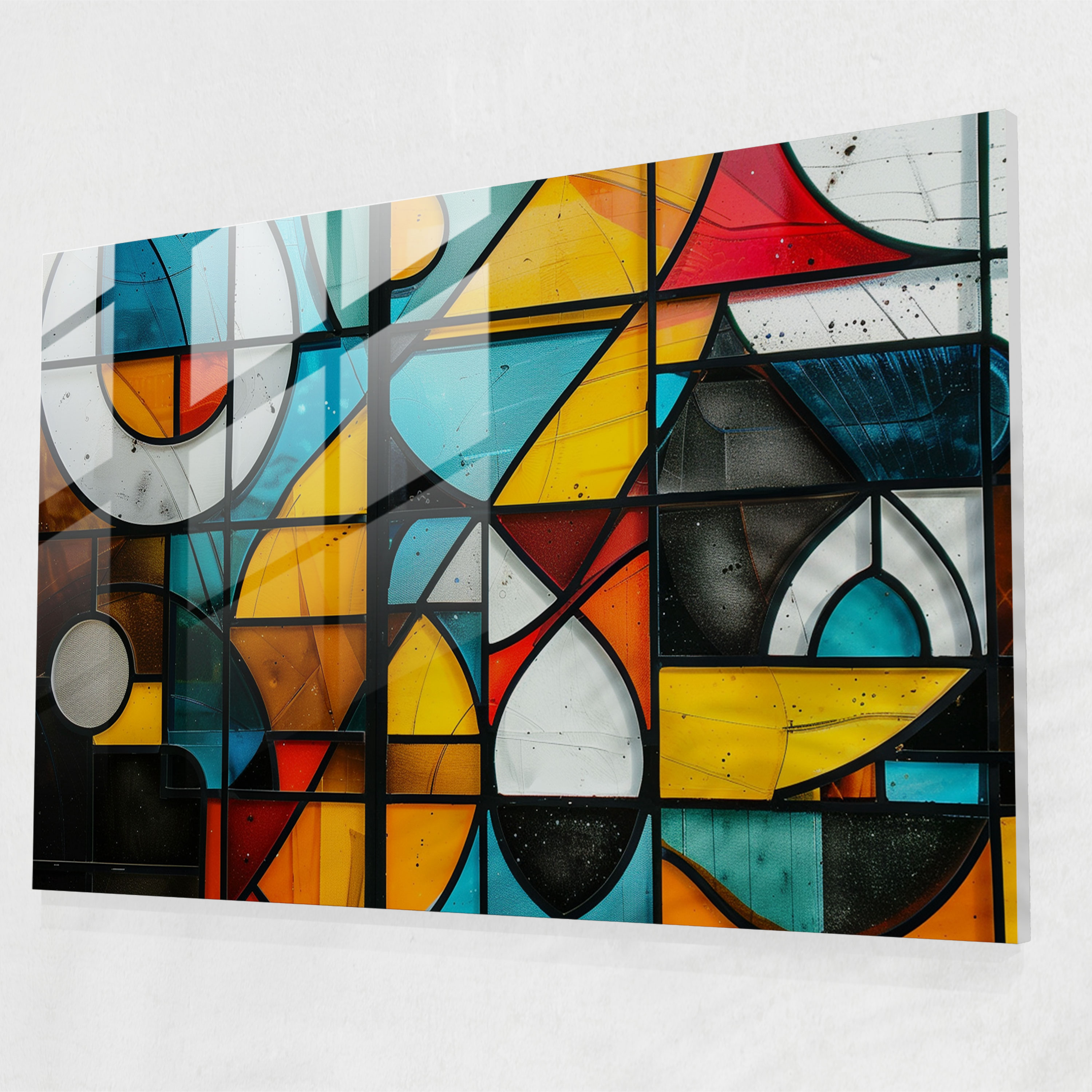 Pablo Picasso Glass Wall Art - Abstract Geometric Shapes - Pablo Picasso, Geometric Shapes, Glass Wall Art, Wall Decoration