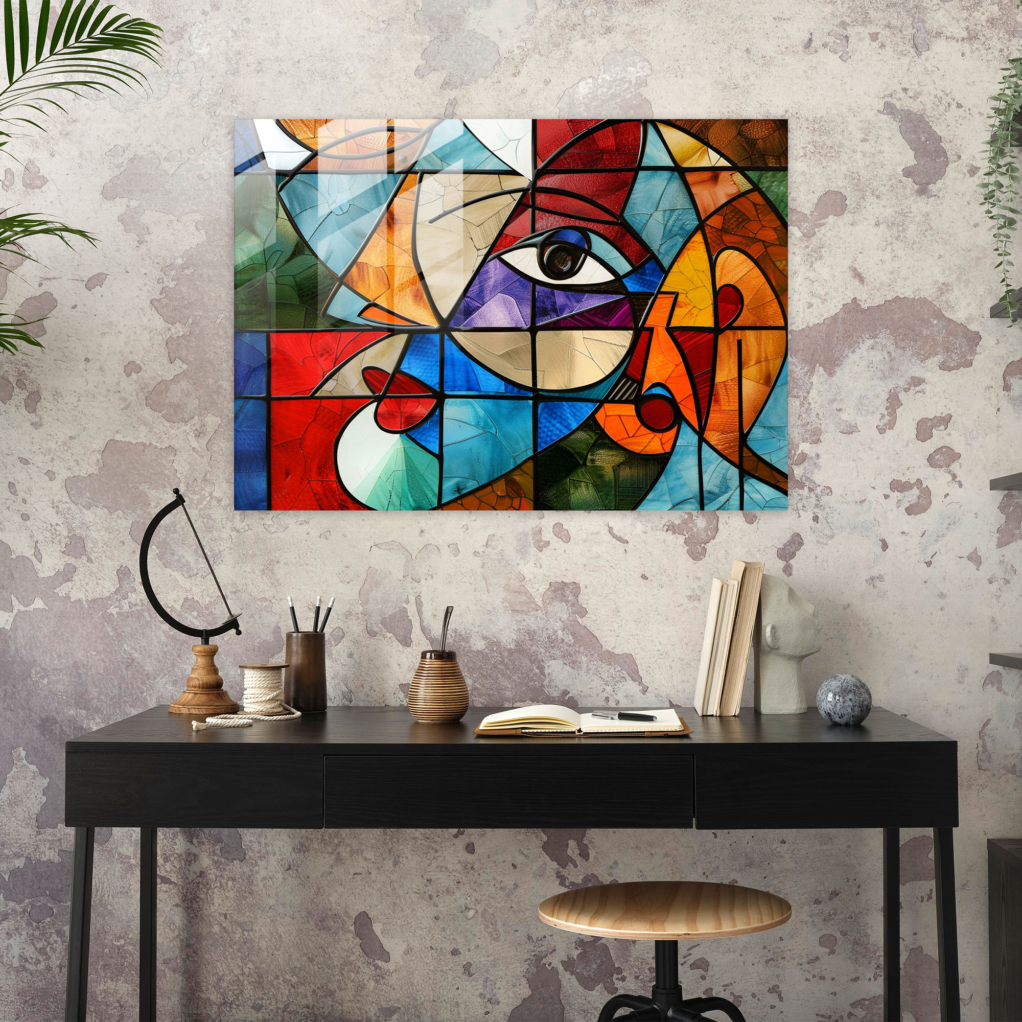 Pablo Picasso Abstract Geometric Glass Print - Pablo Picasso, Modern Art, Glass Wall Art, Home Decoration
