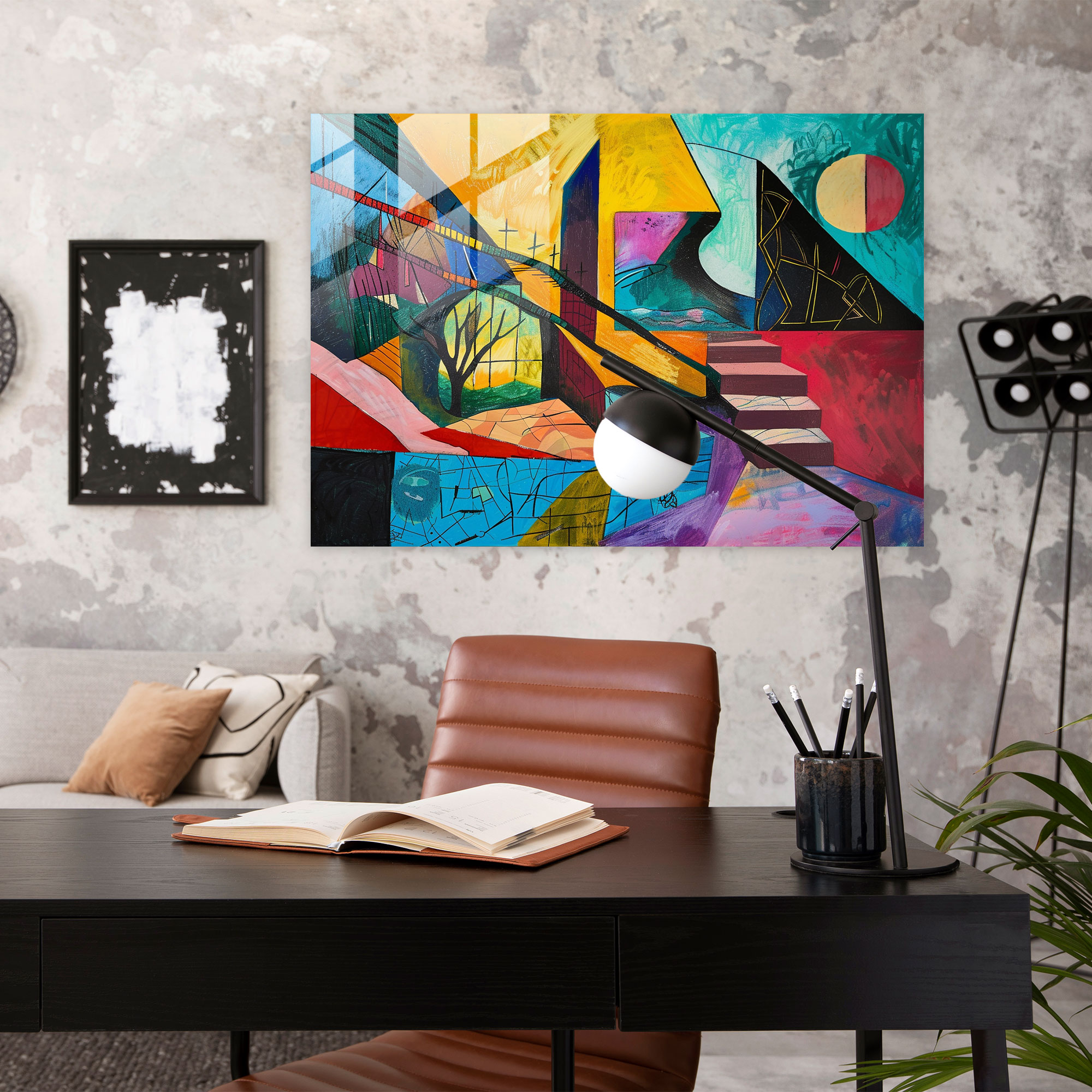 Pablo Picasso Surrealistic Landscape Home Decoration - Pablo Picasso, Modern Art, Home Decoration, Glass Wall Art